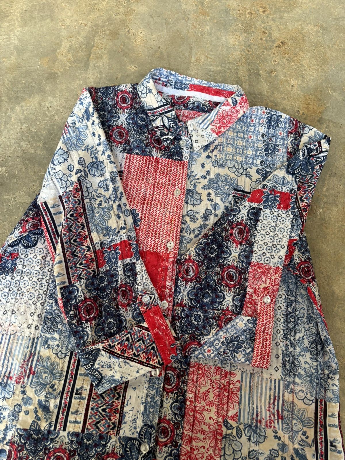 Hysteric Glamour Y2k Kapital Style Color Block Shirt Size US L / EU 52-54 / 3 - 6 Thumbnail