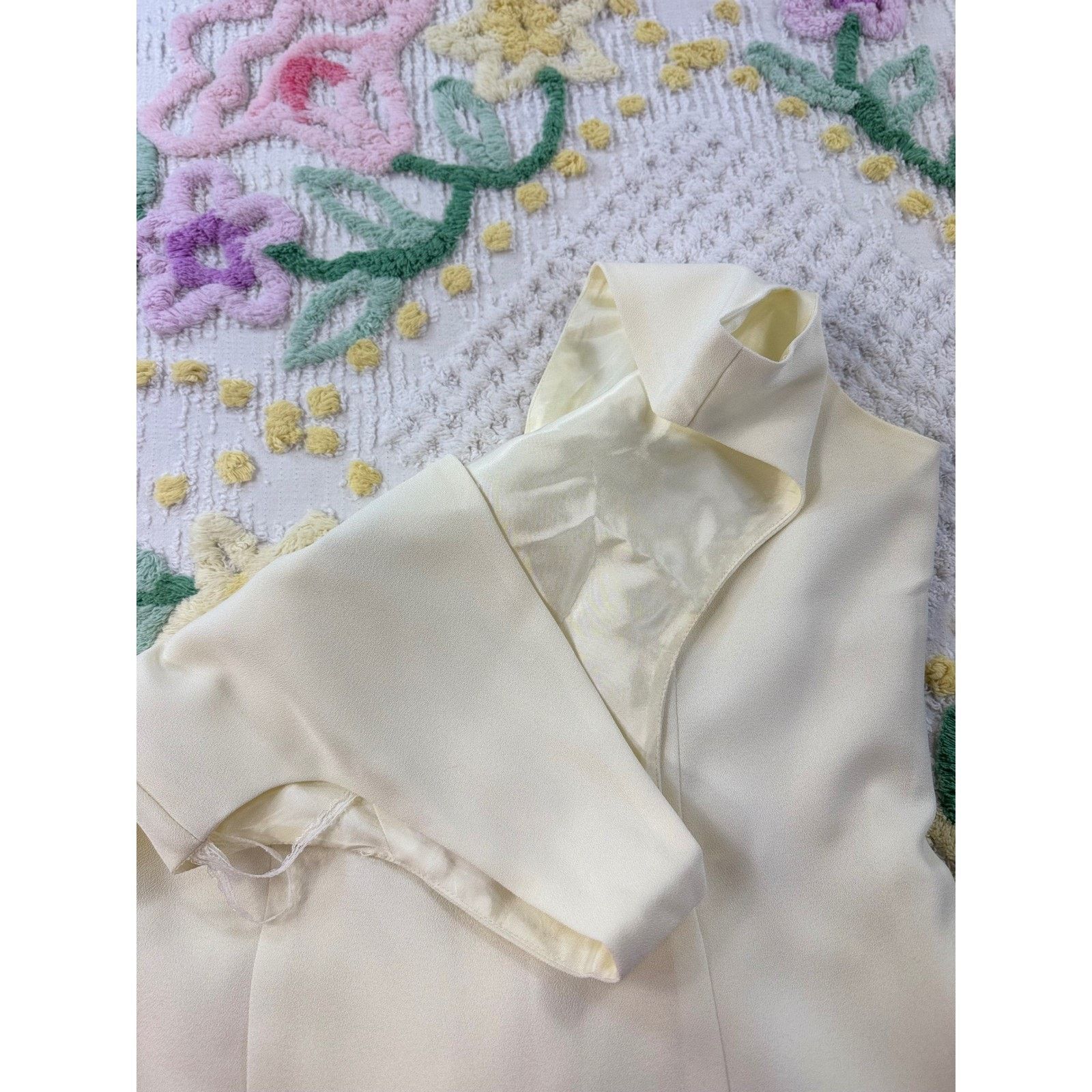 Alex Evenings Alex Evenings Ivory Sleeveless Sheath Dress Knee Length S8 Size M / US 6-8 / IT 42-44 - 6 Thumbnail