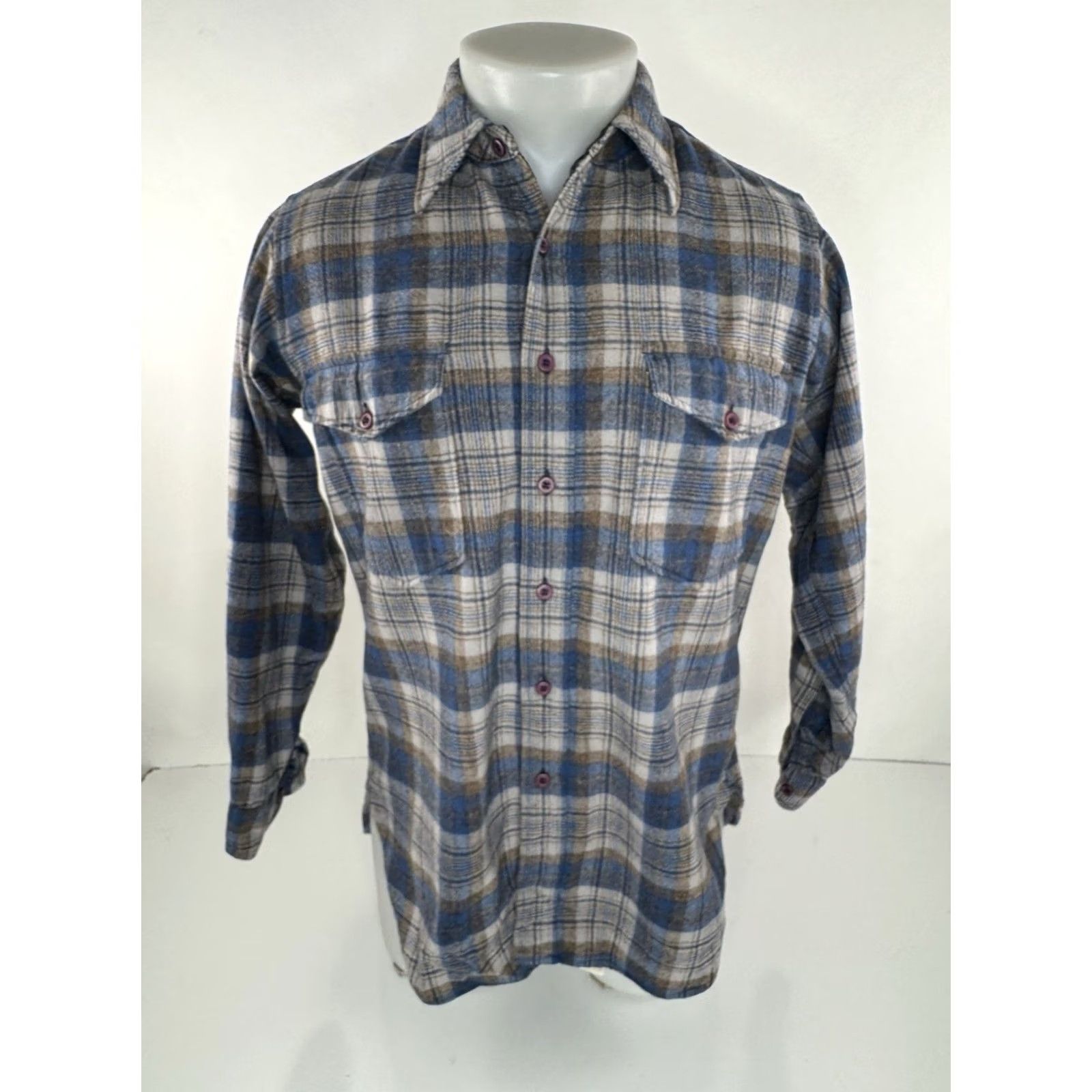 Pendleton Pendleton WOOL ALTERED SHORT SLEEVED Plaid Mens 15.5 MM Shirt Size US M / EU 48-50 / 2 - 2 Thumbnail