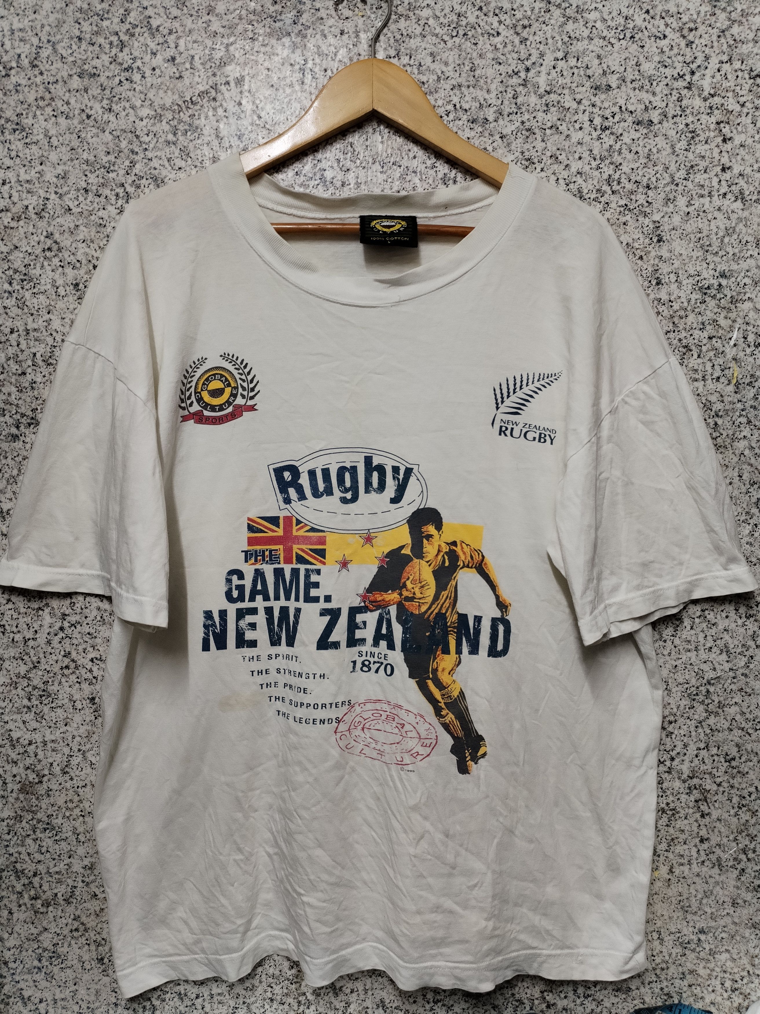 Vintage 1995 VINTAGE TEE RUGBY NEW ZEALAND VERY RARE Size US L / EU 52-54 / 3 - 1 Thumbnail