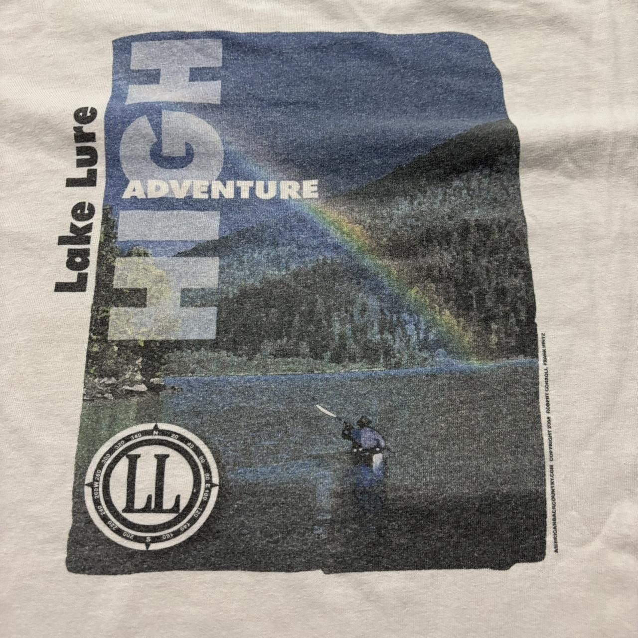 Japanese Brand × Vintage Crazy Vintage Y2K/2000s White Lake Lure Adventure Oudoors Graphic Tee! Size US XL / EU 56 / 4 - 4 Thumbnail