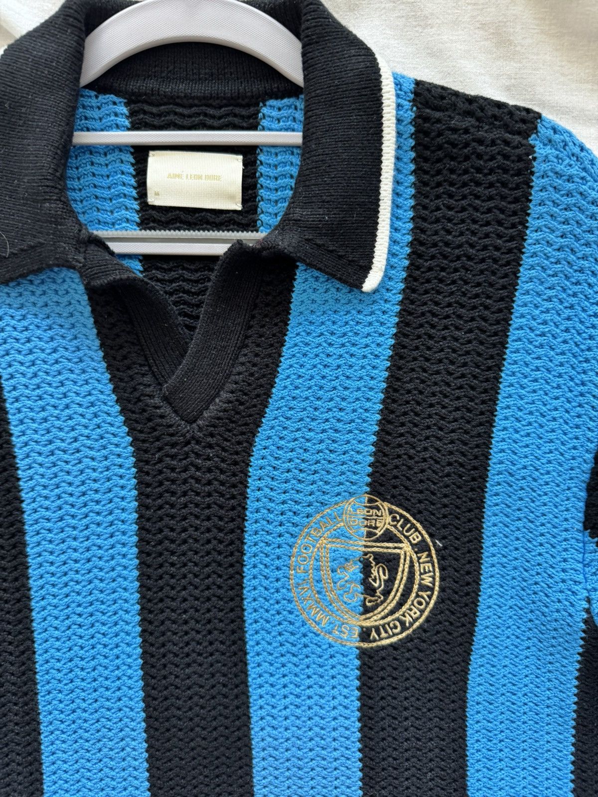 Aime Leon Dore ALD Knit Soccer Jersey M Blue Black NWOT Size US M / EU 48-50 / 2 - 4 Thumbnail