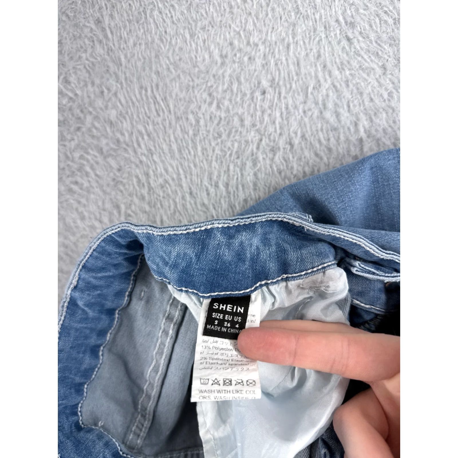 Shein SheIn Jeans Women's Jeans 4 Blue Denim Flare Cotton Blend Stretch Mid Rise 26x30 Size 27" / US 4 / IT 40 - 6 Thumbnail