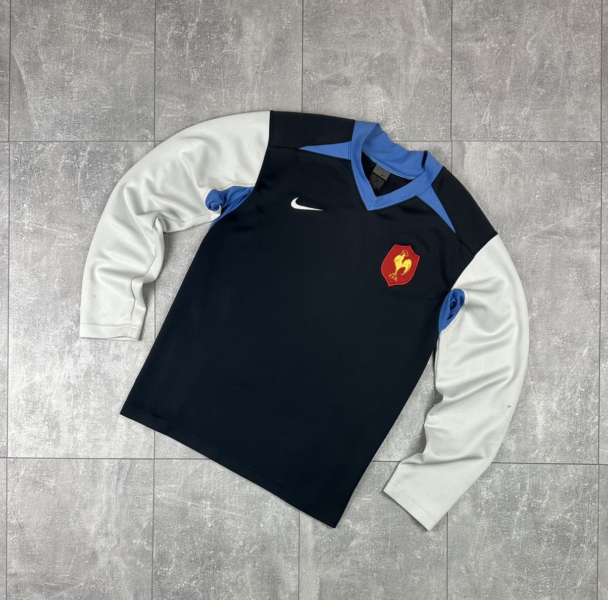 Nike Nike France Rugby 2005/06 Training Sweatshirt Size US M / EU 48-50 / 2 - 1 Thumbnail