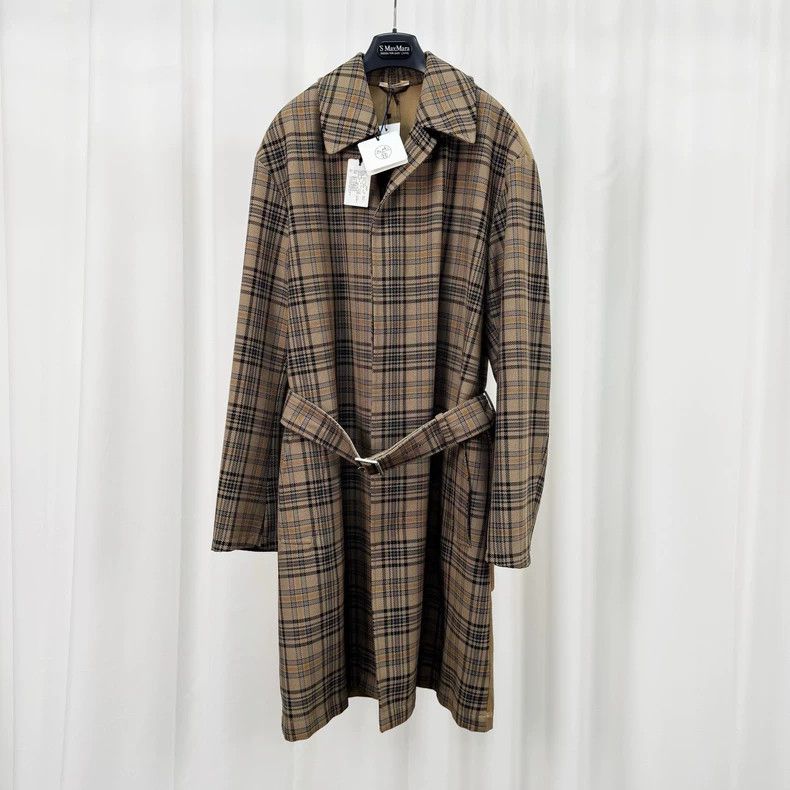 Hermes Hermes Plaid Trench Coat - dmc Size US L / EU 52-54 / 3 - 1 Thumbnail
