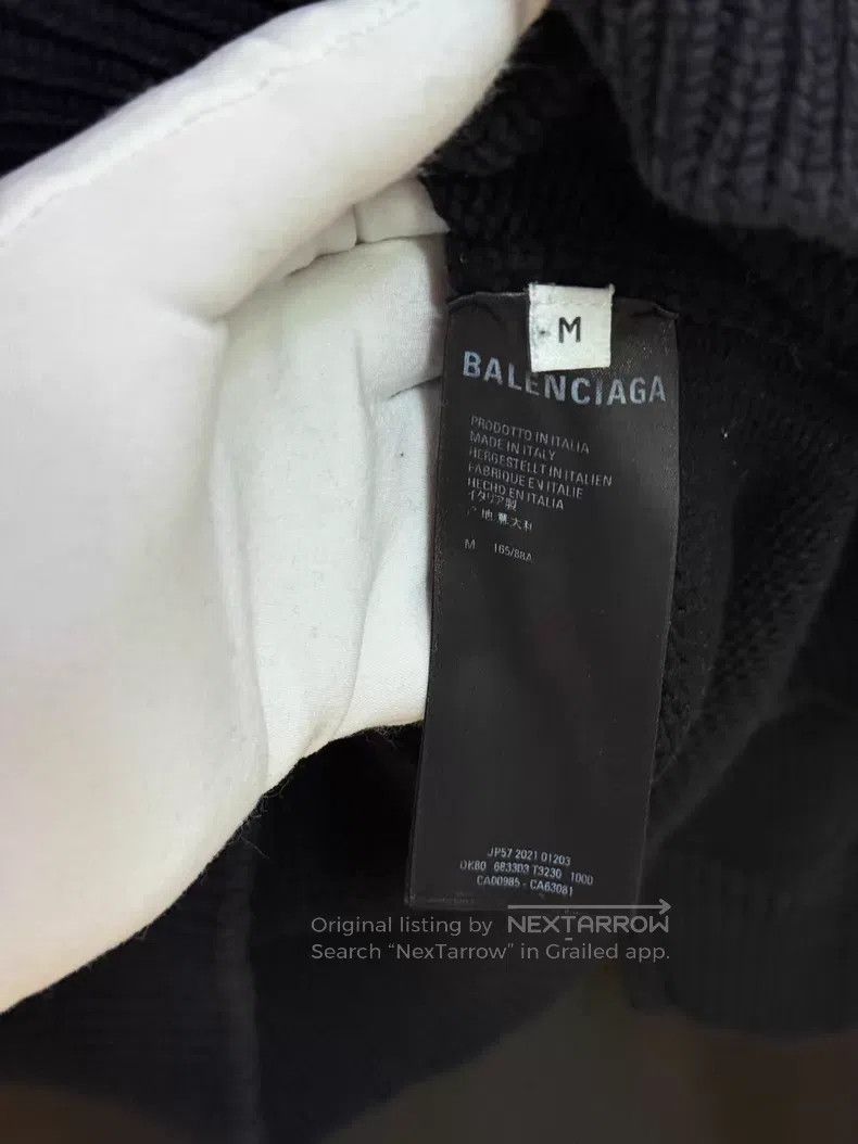Balenciaga Balenciaga Black Round Neck Knit Top Size US M / EU 48-50 / 2 - 3 Thumbnail