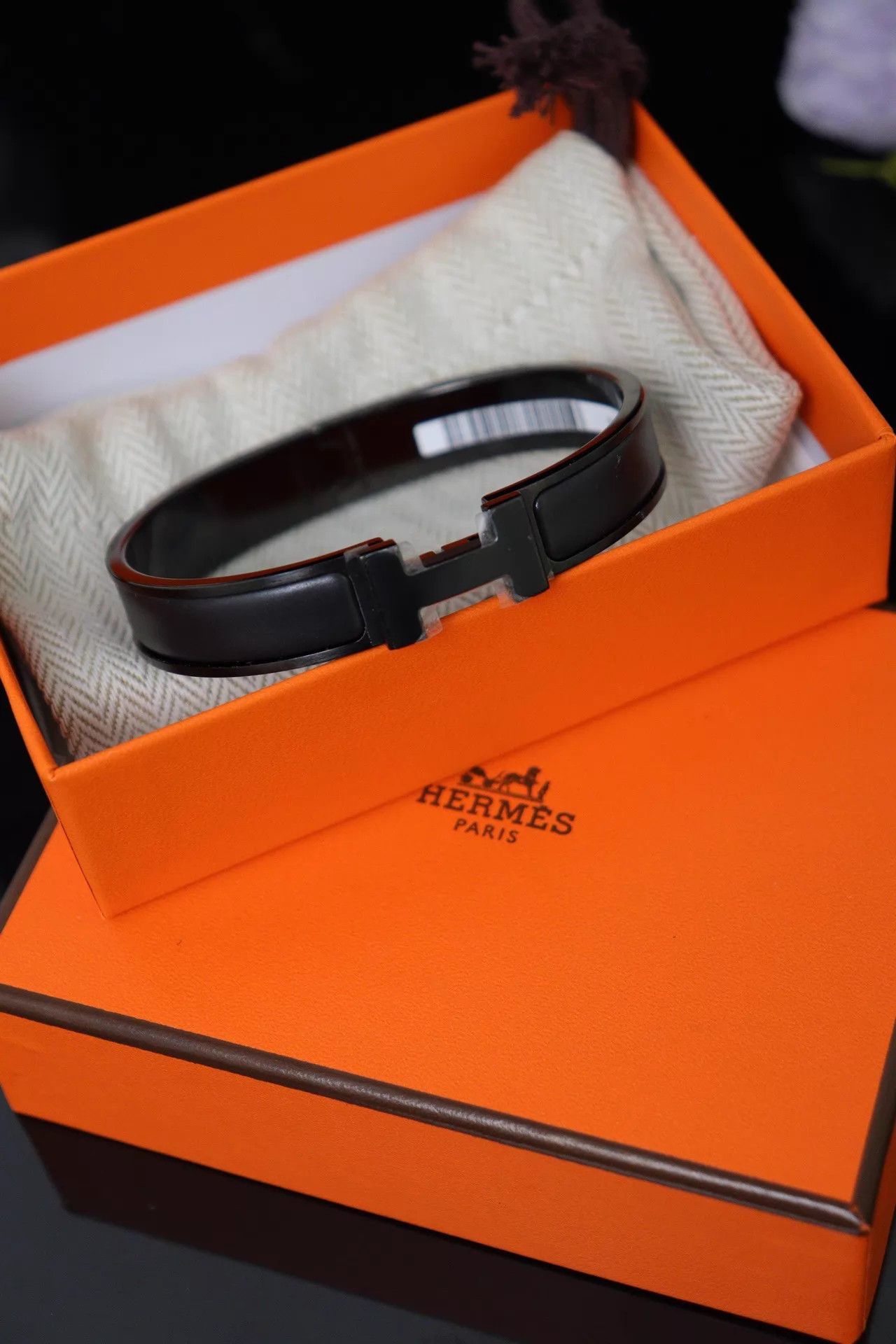 Hermes Hermès H Bracelet Black 17.5cm box & dust bag Size ONE SIZE - 1 Thumbnail