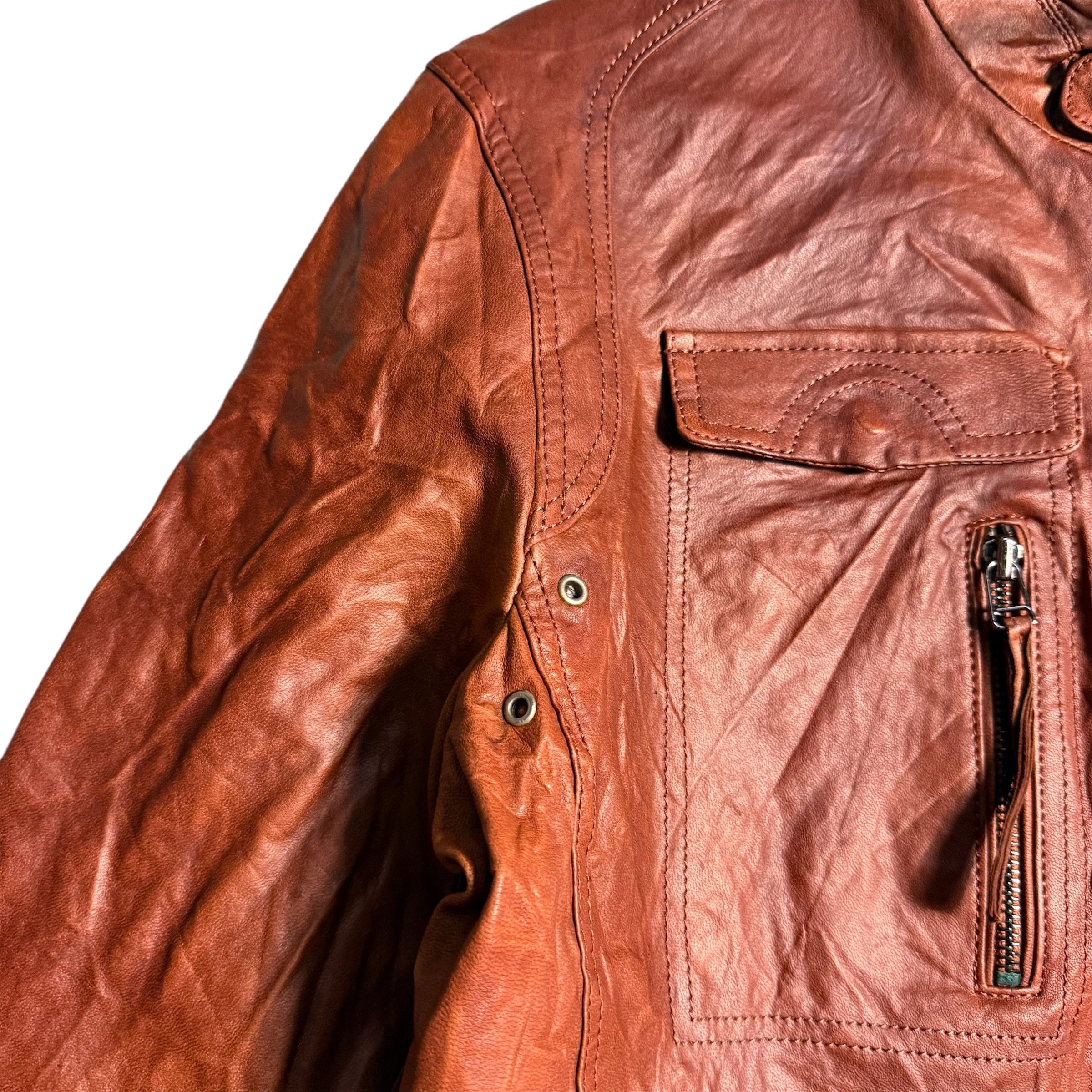 Genuine Leather 🔥RARE🔥Vintage Bassowicus Men Leather Jacket Daytona Size US L / EU 52-54 / 3 - 4 Thumbnail