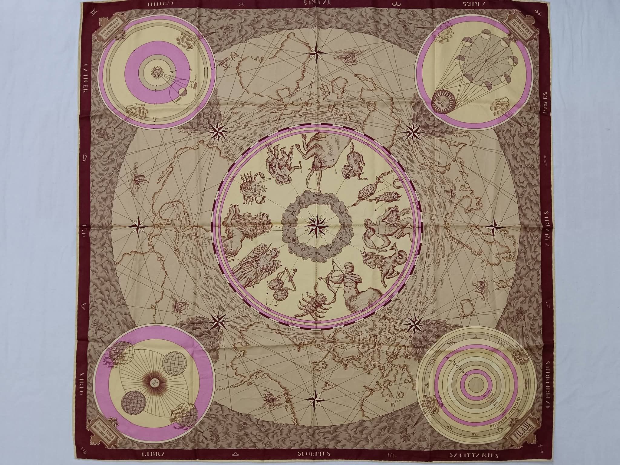Alviero Martini Alviero Martini Silk Scarf Zodiac Illustration Size ONE SIZE - 3 Thumbnail