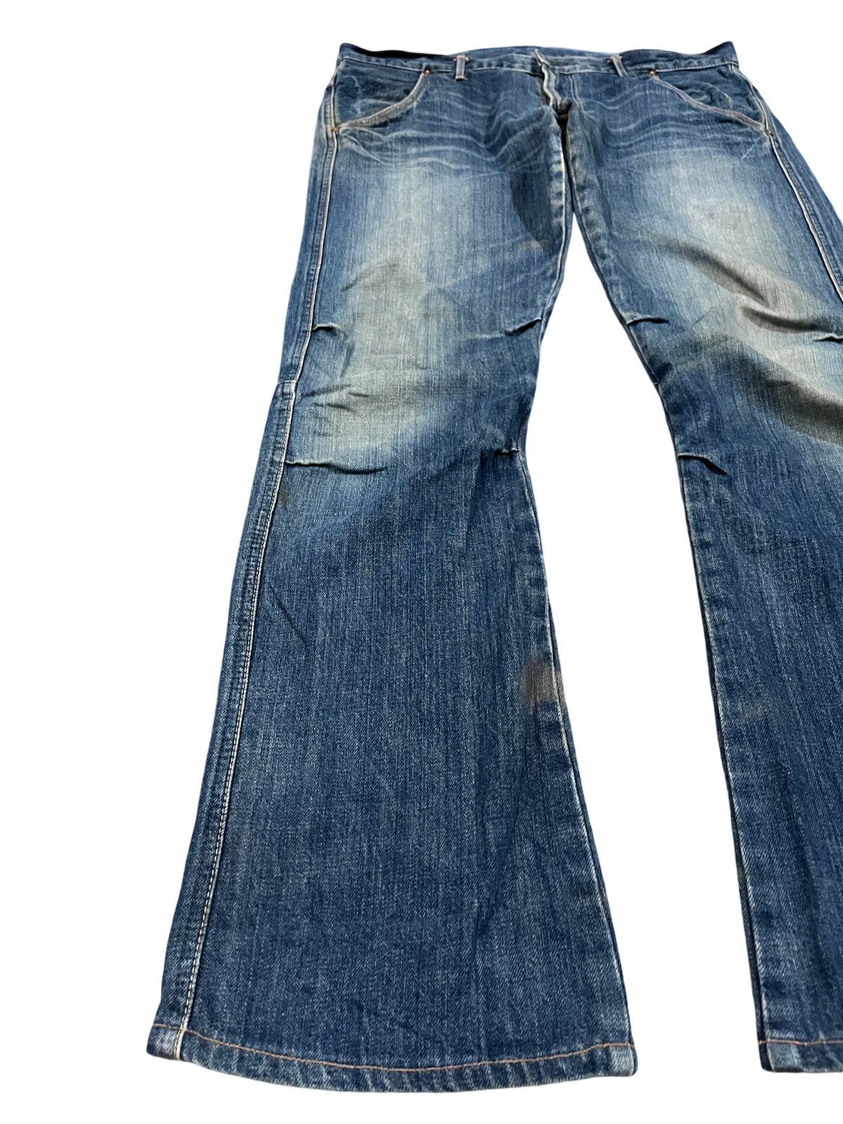 Japanese Brand Vintage Medio Quadro Twisted Leg Flare Denim Size US 35 - 4 Thumbnail