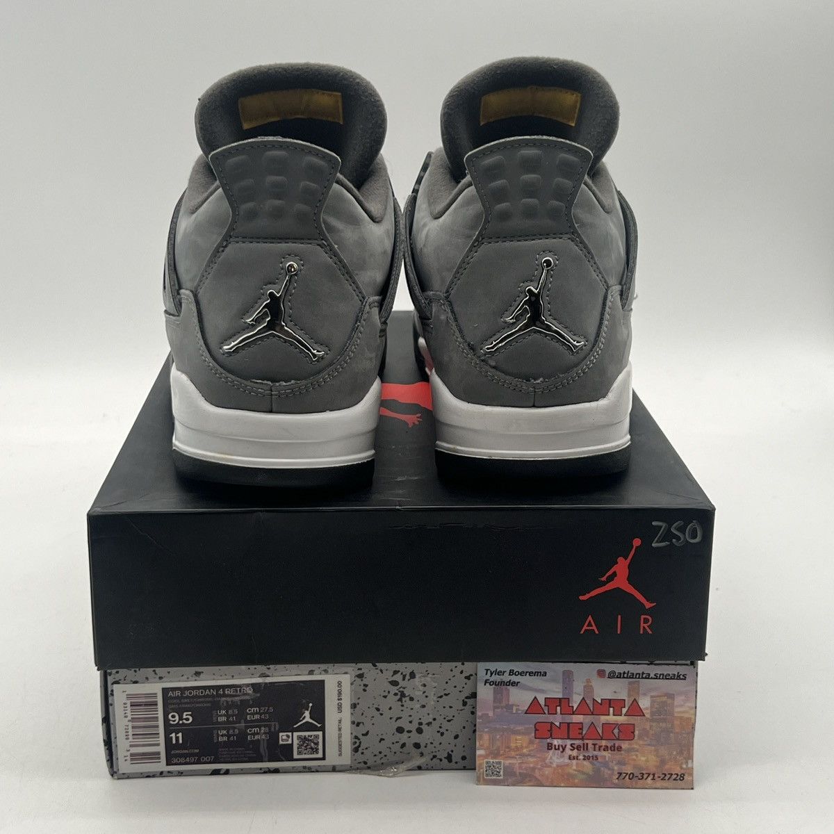 Jordan Brand Air Jordan 4 cool grey Size US 9.5 / EU 42-43 - 3 Thumbnail