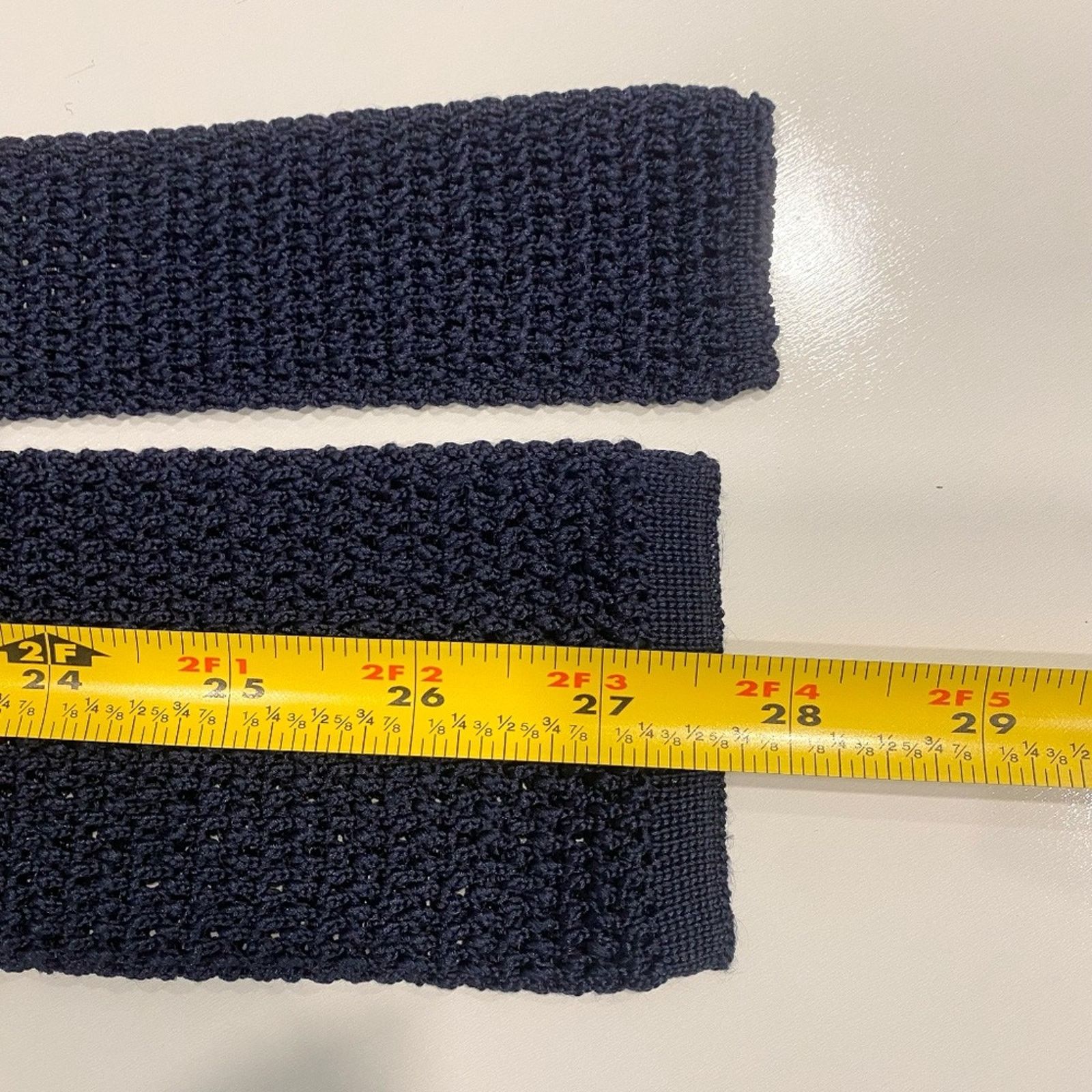 Tom Ford Tom Ford Silk Italian Knitted Square End Tie Size ONE SIZE - 8 Thumbnail