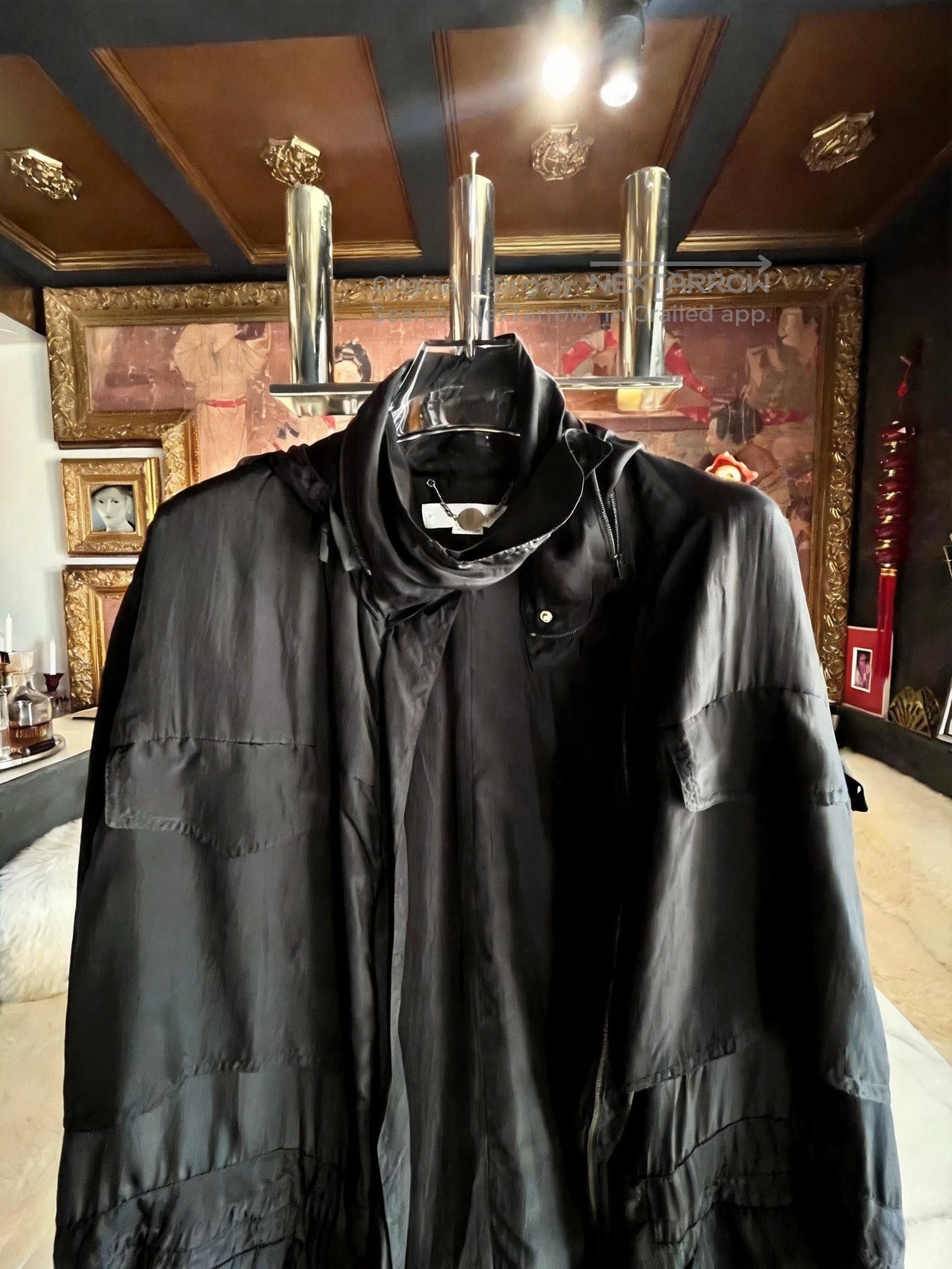 Stella McCartney Stella McCartney Black Silk Long Trench Coat. Size S / US 4 / IT 40 - 6 Thumbnail