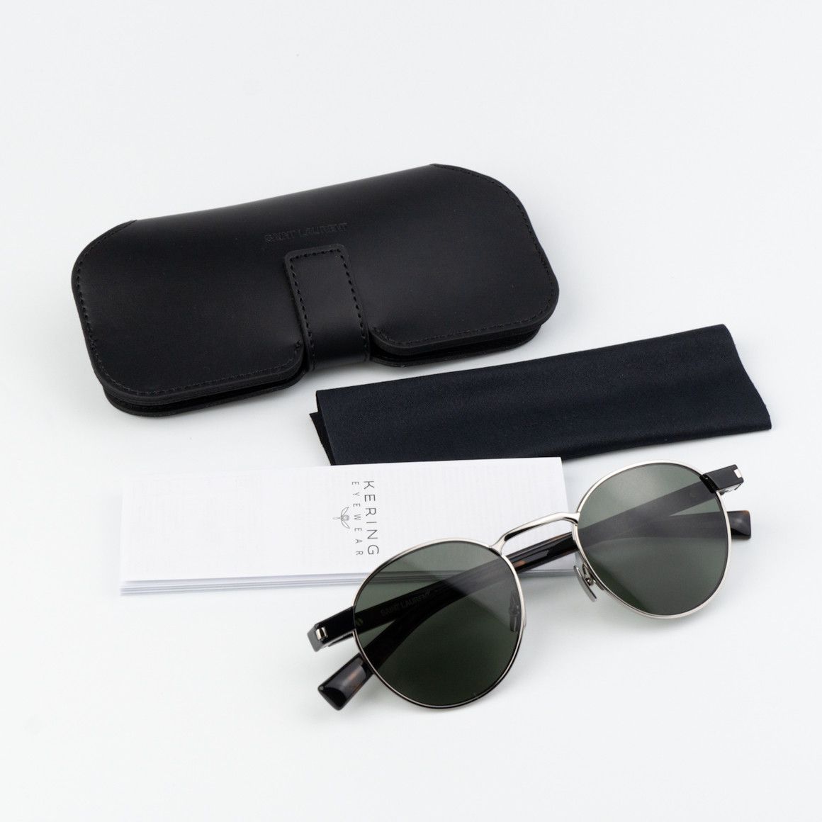 Yves Saint Laurent NEW Saint Laurent SL707 001 Oval Unisex Sunglasses Size ONE SIZE - 11 Thumbnail