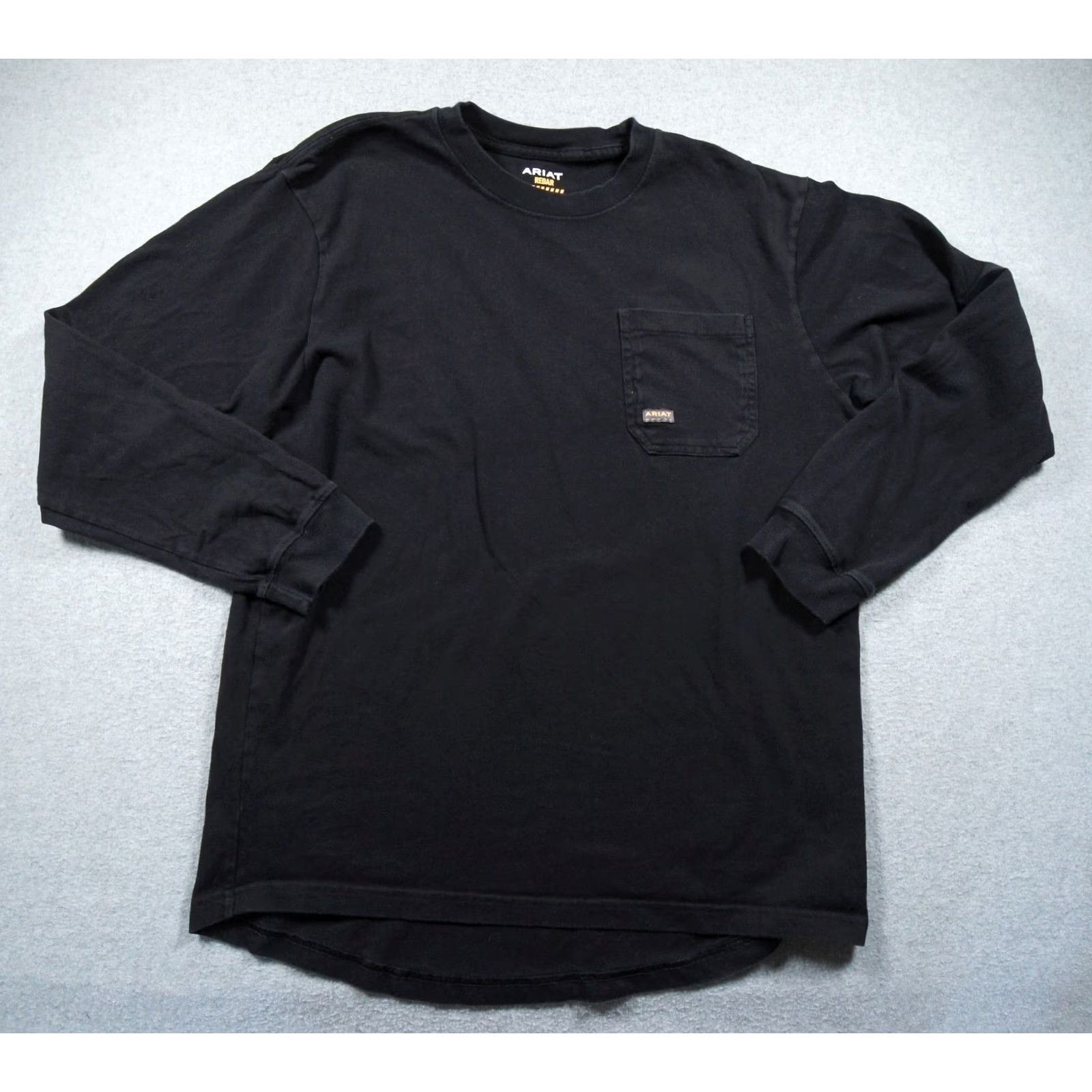 Ariat Ariat Shirt Mens Large Black Long Sleeve Pocket Tee Rebar Workwear Union City Size US L / EU 52-54 / 3 - 2 Thumbnail