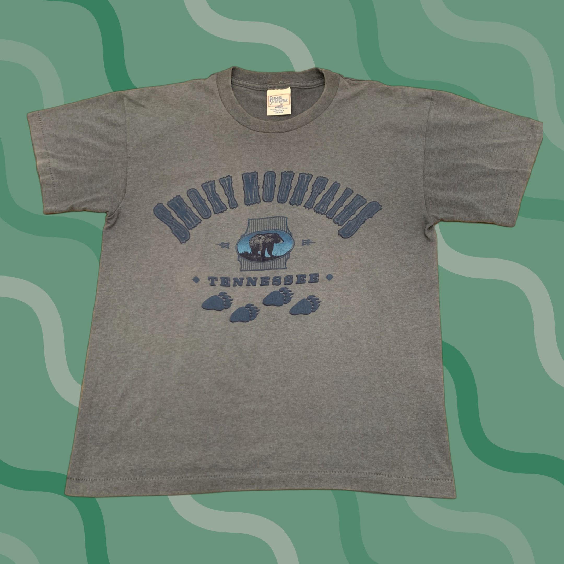 Vintage VINTAGE Premier Sportswear Smokey Mountains T-Shirt 90s Grunge Adult Medium Size US M / EU 48-50 / 2 - 1 Thumbnail