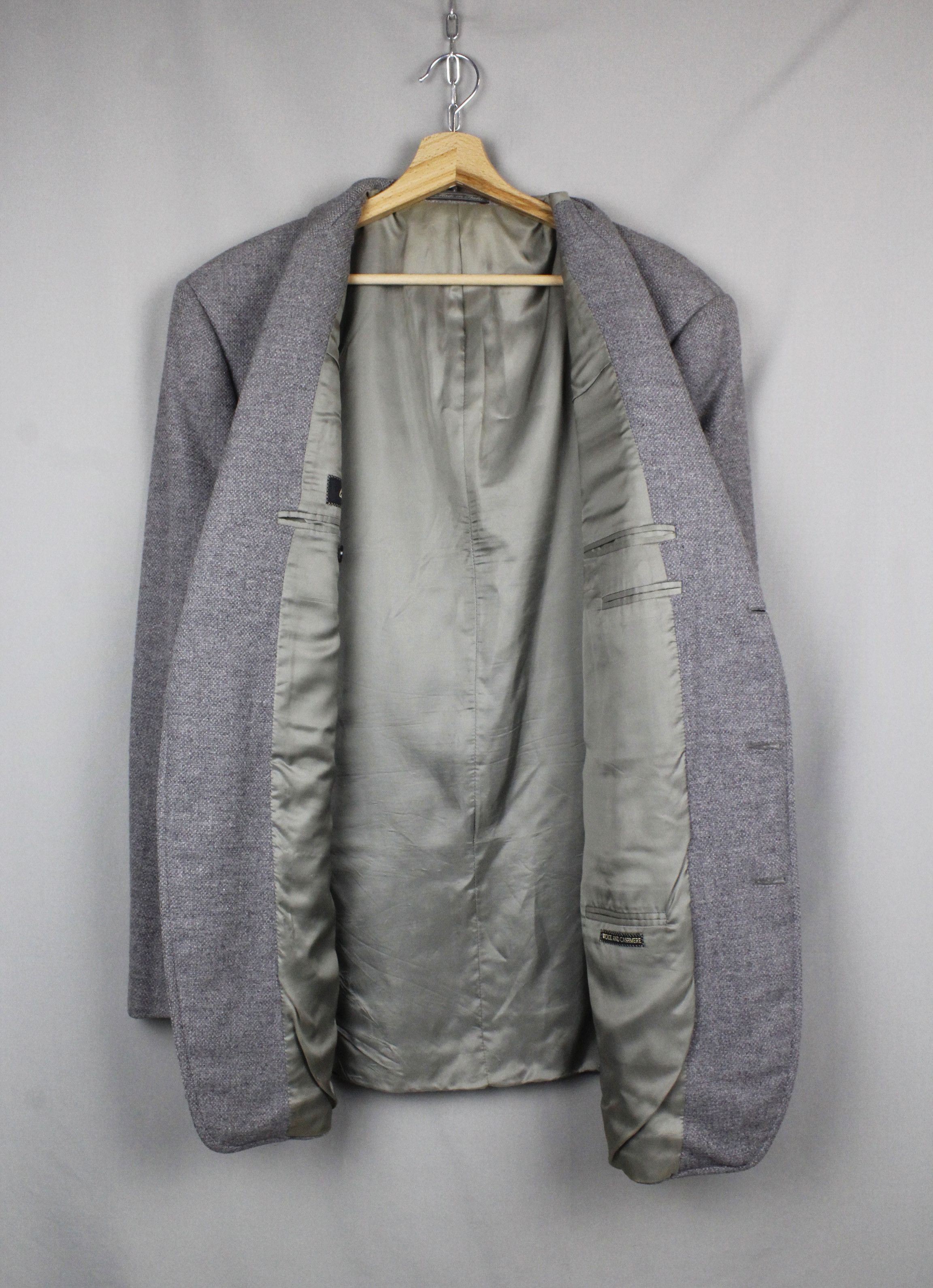 Corneliani Corneliani Gray Triple Button Wool Cashmere Blazer/Jacket Size US XL / EU 56 / 4 - 3 Thumbnail