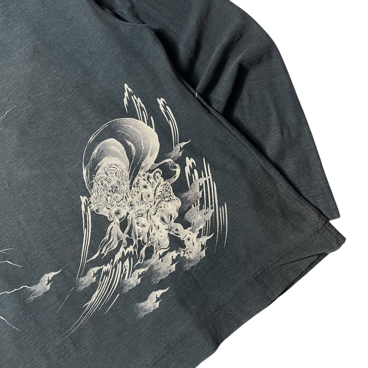 Japanese Brand Crazy Karakuri Tamashii Y2k Printed Beautiful Faded Shirt Size US XXL / EU 58 / 5 - 13 Thumbnail