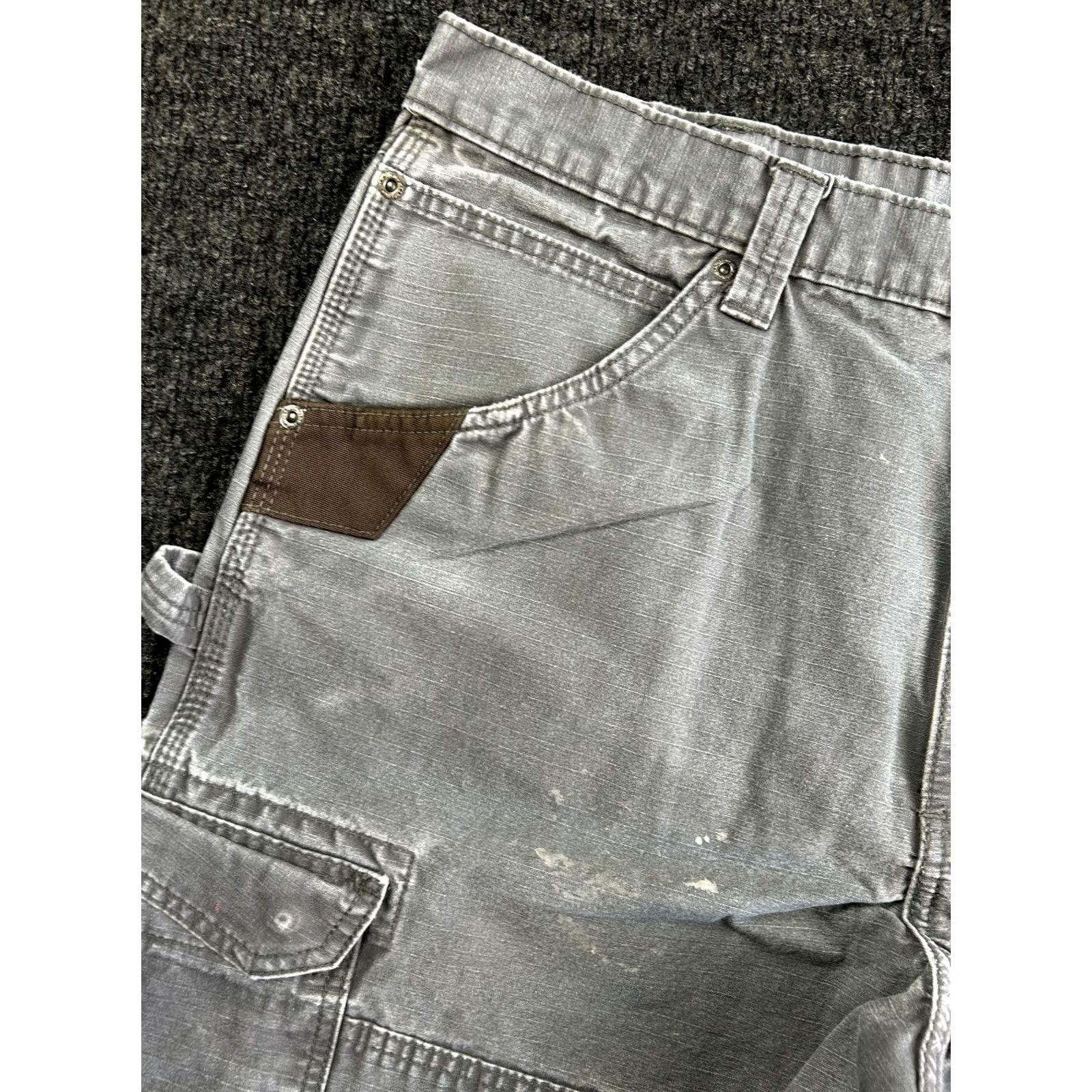 Wrangler Wrangler Workwear Pants Gray 38 x 30 Cargo Carpenter Real Distressed Thick Size US 38 / EU 54 - 5 Thumbnail