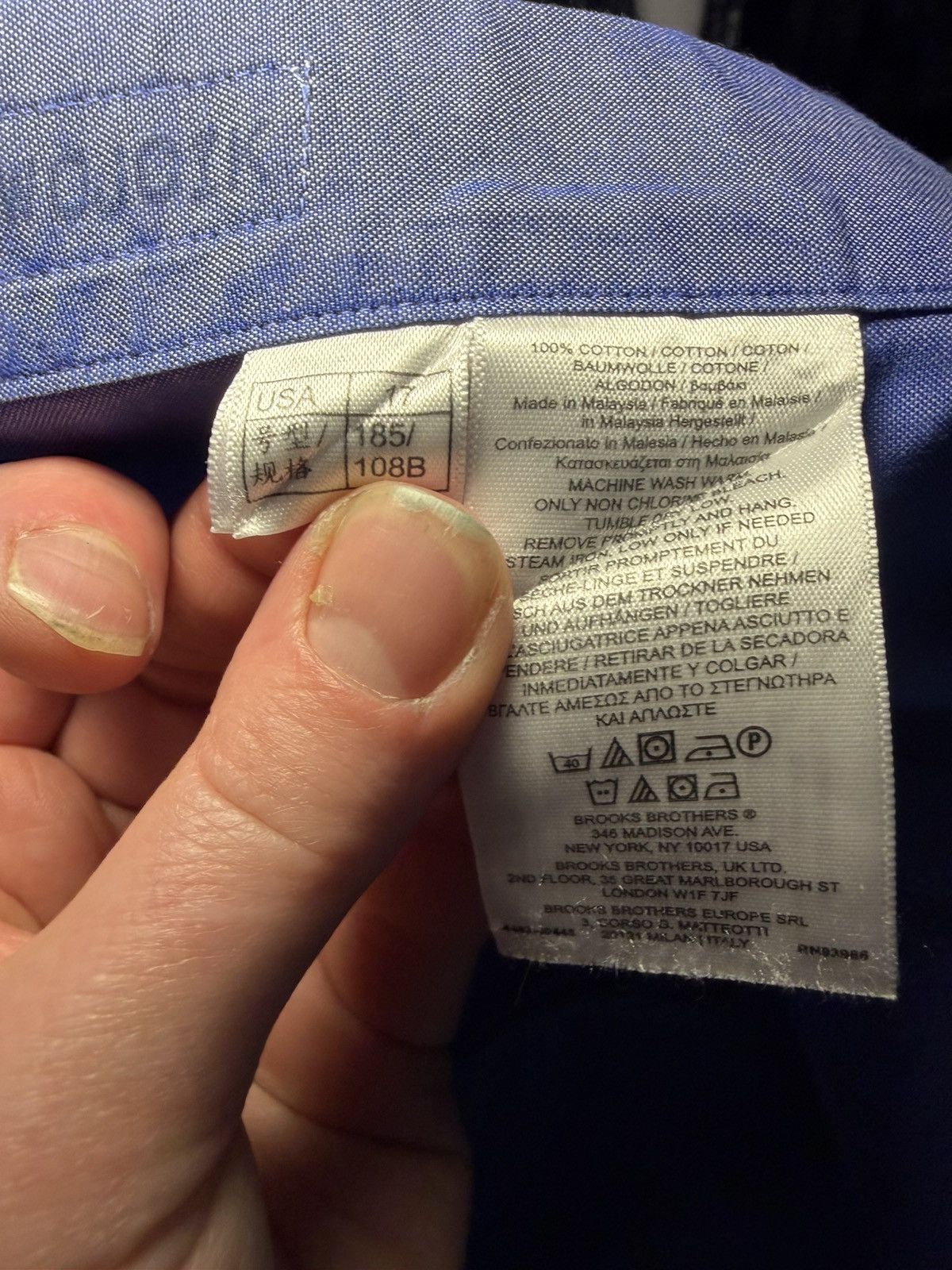 Brooks Brothers Brooks Brother Madison Blue Non Iron Button Down Shirt XL 17 Size US XL / EU 56 / 4 - 7 Thumbnail