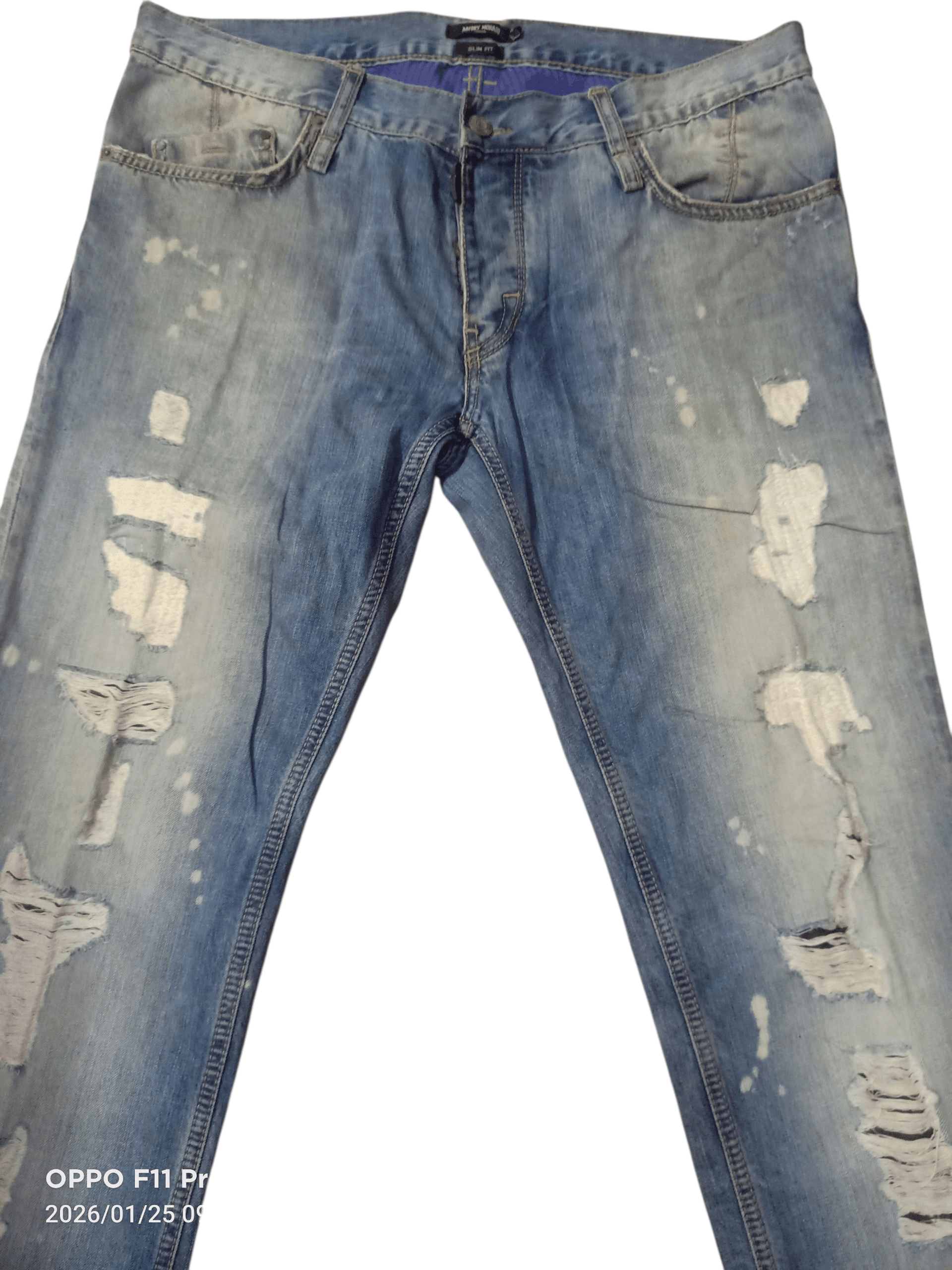 Antony Morato Antony Morato Distressdenim SlimFit Men Size US 38 / EU 54 - 4 Thumbnail