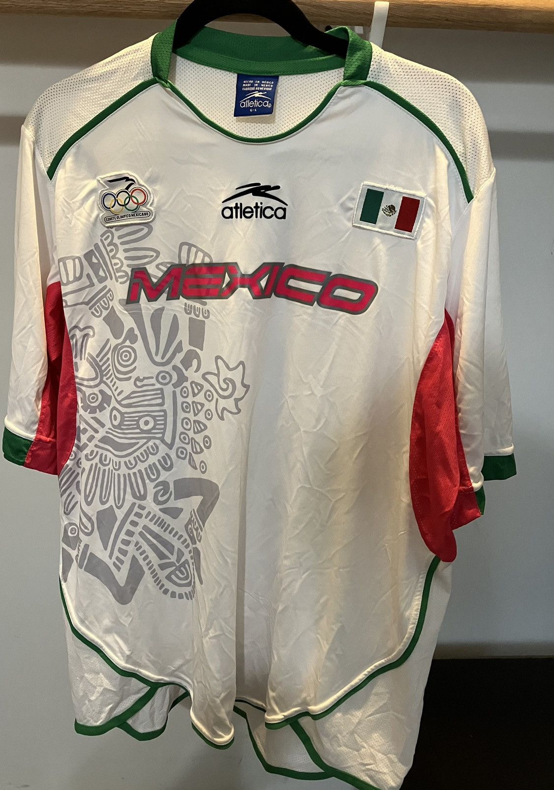 Mens Atletica Mexico 2004 Olympics Away Jersey Men Large