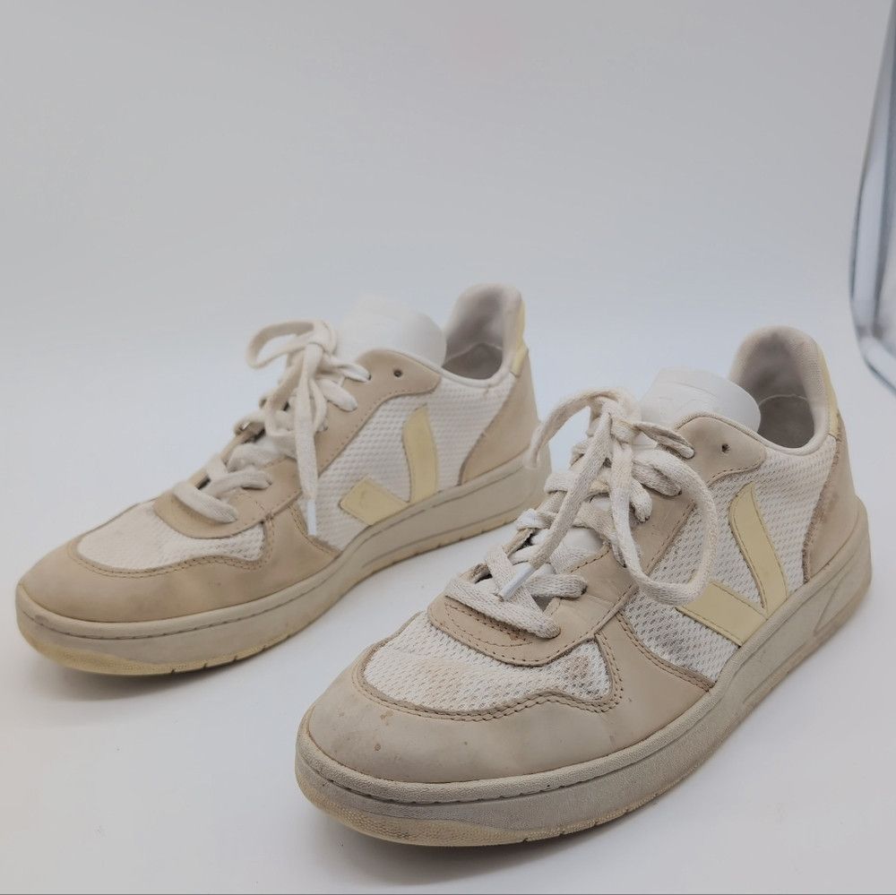 Veja Veja Sz 9 V-10 J-MESH JUTE WHITE Off-White Sneakers Size US 9 / IT 39 - 9 Thumbnail