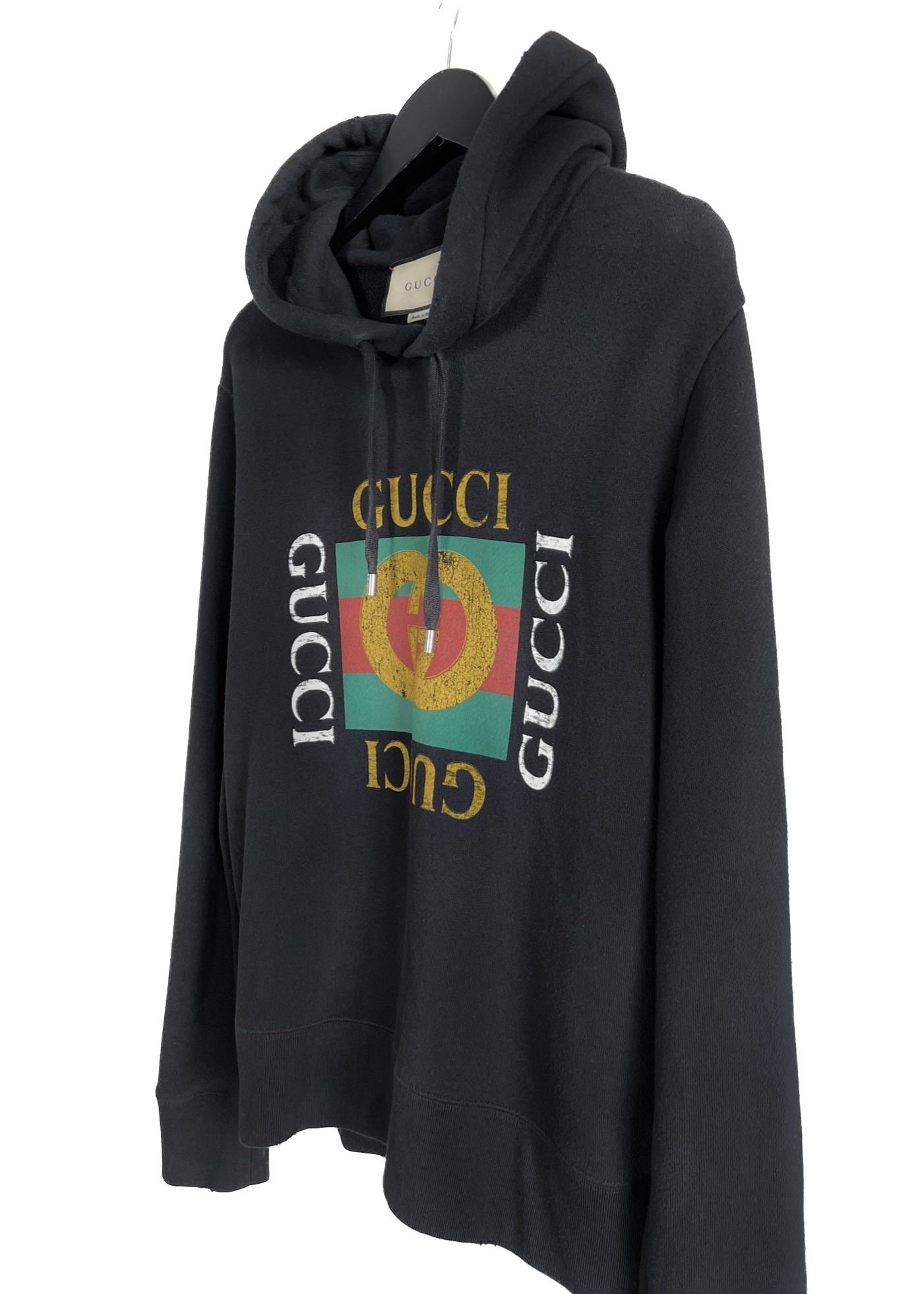 Gucci Gucci "Fake Logo" GG Black Oversized Hoodie Size US XS / EU 42 / 0 - 2 Thumbnail
