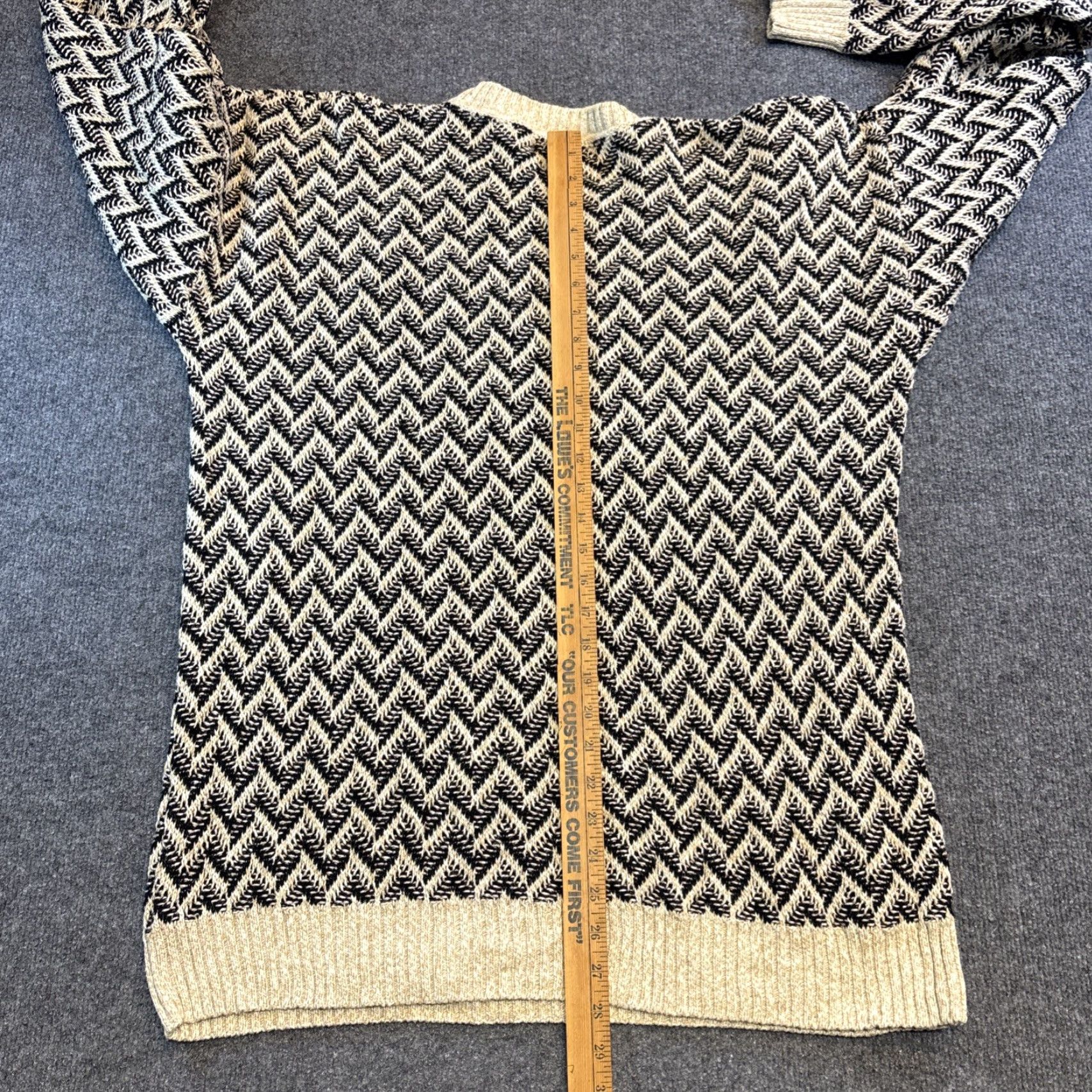 Vintage VINTAGE Ashley Heavy Knit Sweater Women’s L Chevron Cotton USA Oversized Lagenlook Pullover Knit Wool? (Note: can't add unknown material) Size L / US 10 / IT 46 - 6 Thumbnail