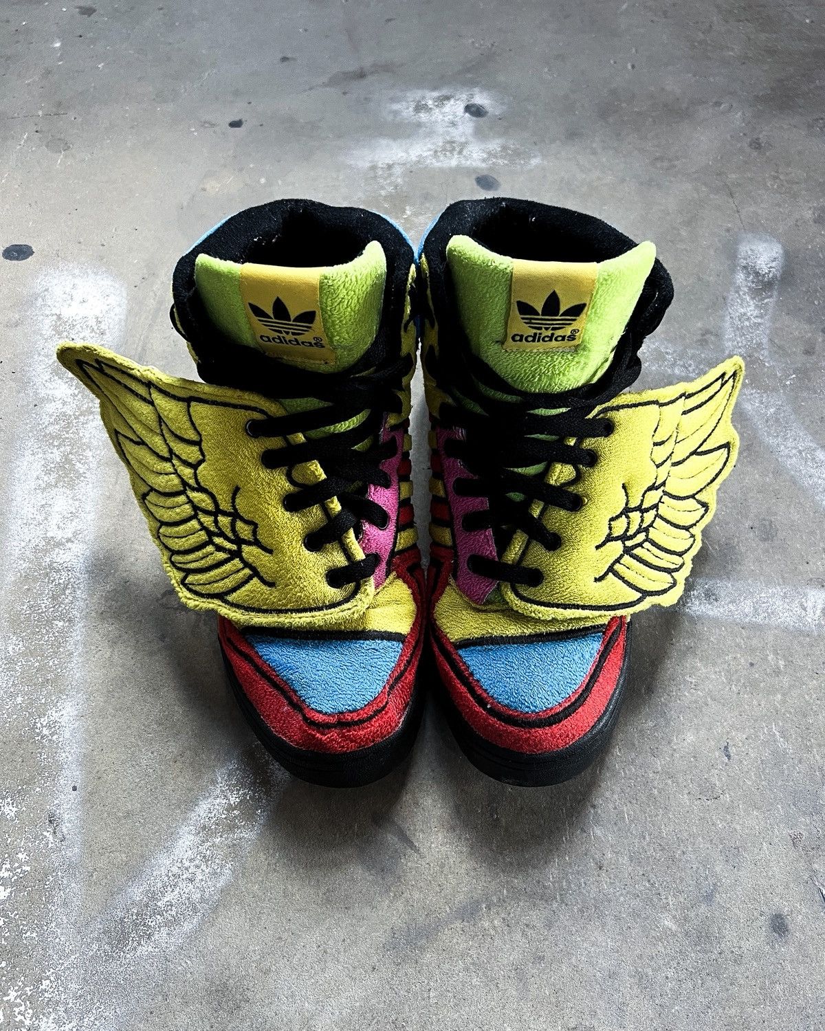 Jeremy Scott WINGS 2.0 RAINBOW TEDDY HIGH TOPS Size US 10 / EU 43 - 2 Thumbnail