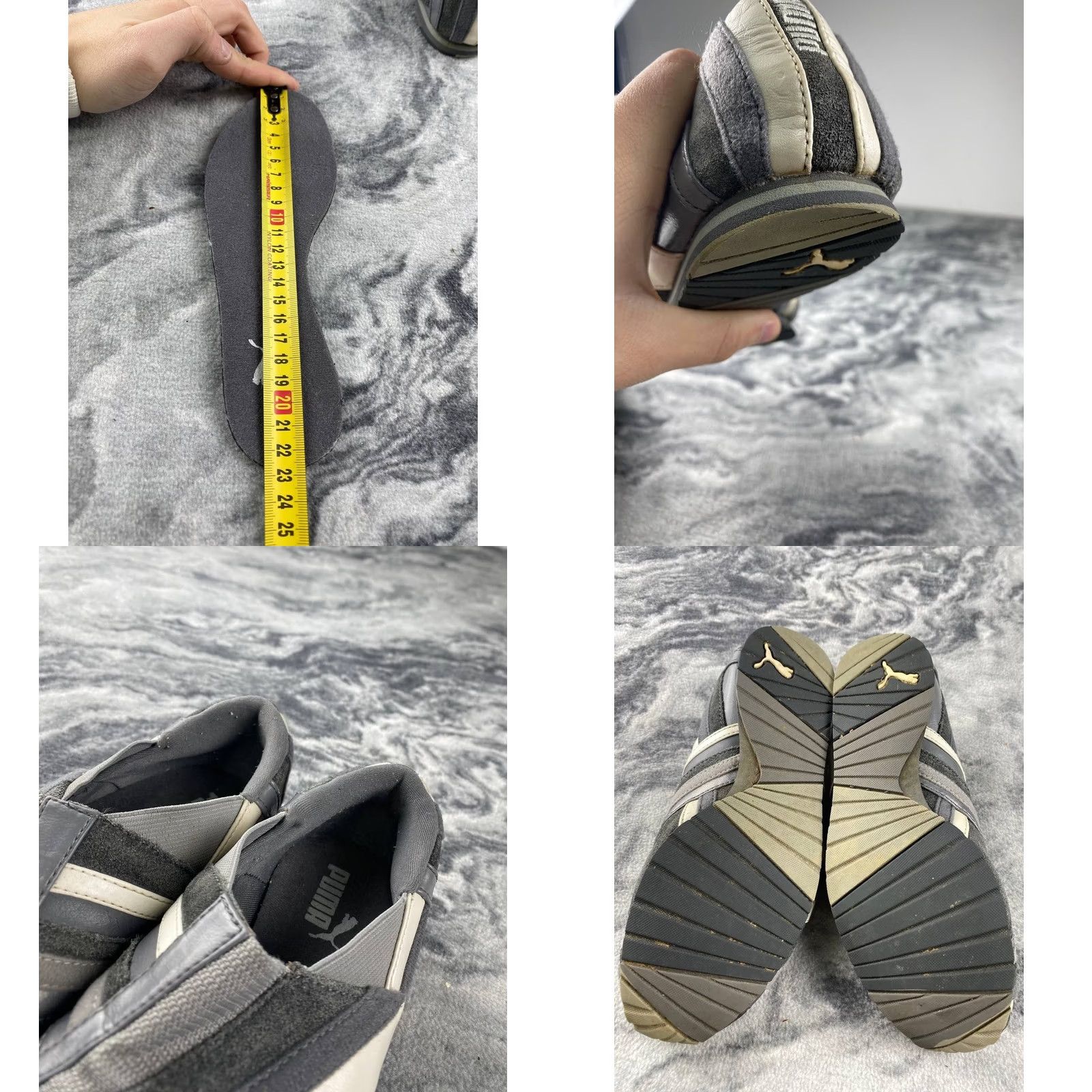 Puma PUMA Speedcat Sneakers Women Size US 5.5 Gray Leather Rubber Breathable Comfortable Casual Cat Theme Sneakers Size US 6 / IT 36 - 8 Thumbnail