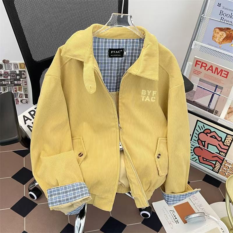 Vintage Yellow Corduroy Jacket Size US M / EU 48-50 / 2 - 2 Thumbnail