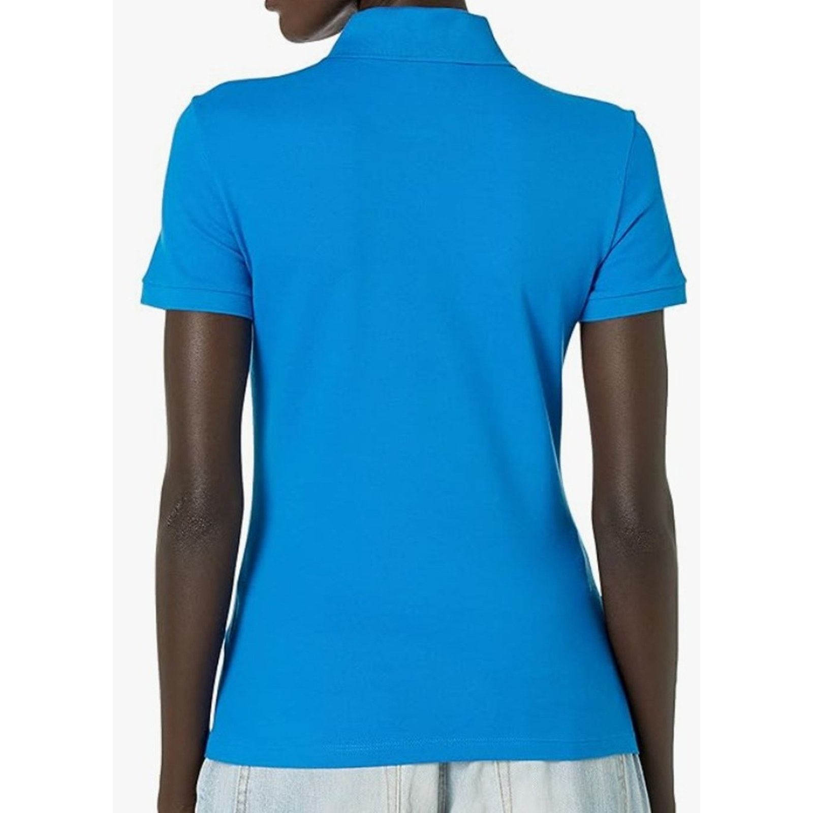 Lacoste Lacoste Women's Slim Fit Stretch Mini Pique Polo Blue 10 Size L / US 10 / IT 46 - 3 Thumbnail