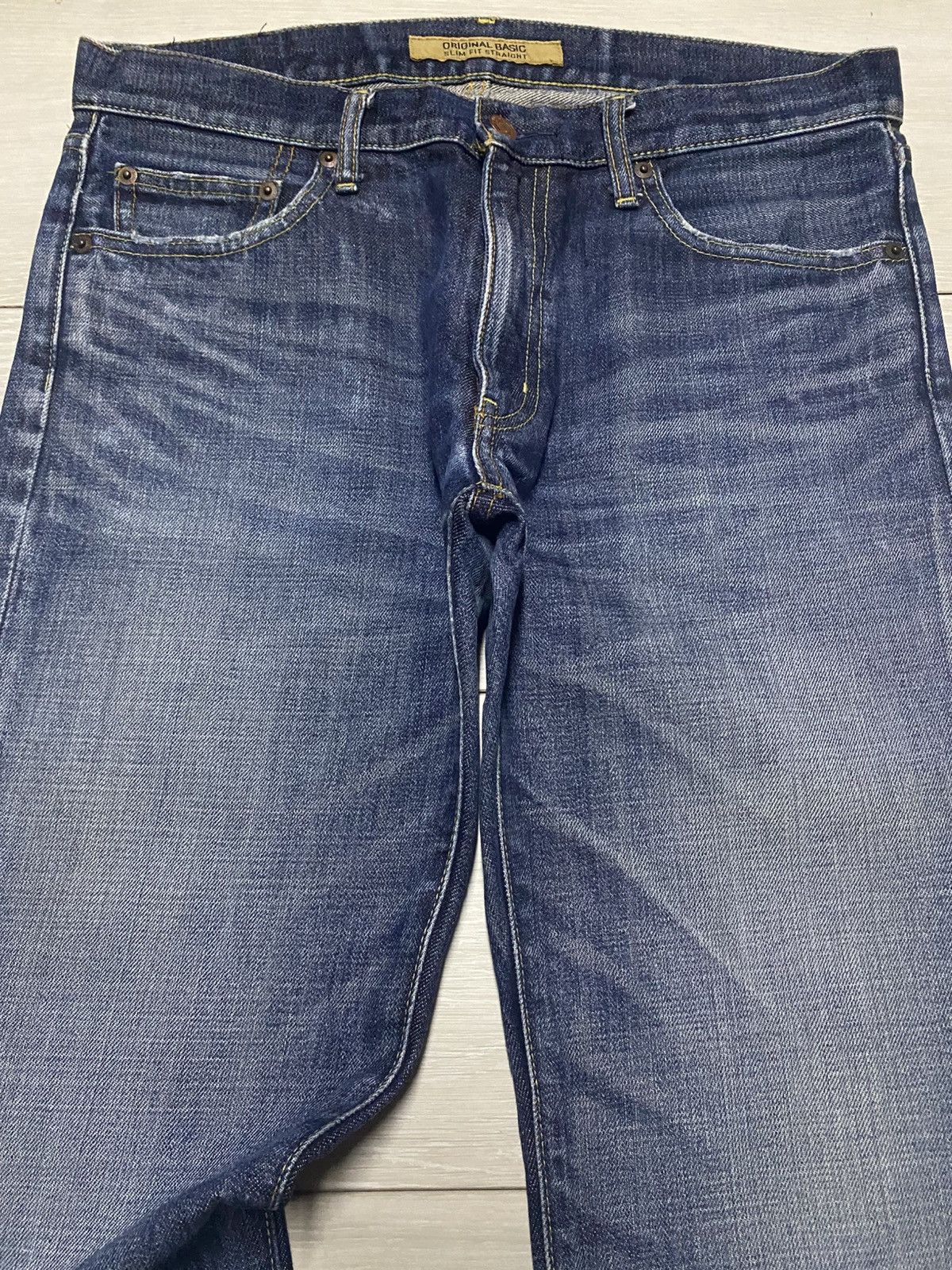 Uniqlo Vintage Japanese Brand Uniqlo Faded Wash Slim Skinny Jeans Size US 33 - 3 Thumbnail