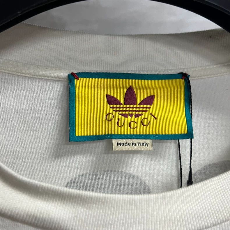 Gucci Gucci Adidas white printed pattern logo round neck long sle Size US L / EU 52-54 / 3 - 2 Thumbnail