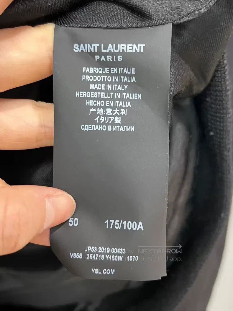Saint Laurent Paris Saint Laurent Paris Black and White Patchwork Baseball Jac Size US M / EU 48-50 / 2 - 3 Thumbnail