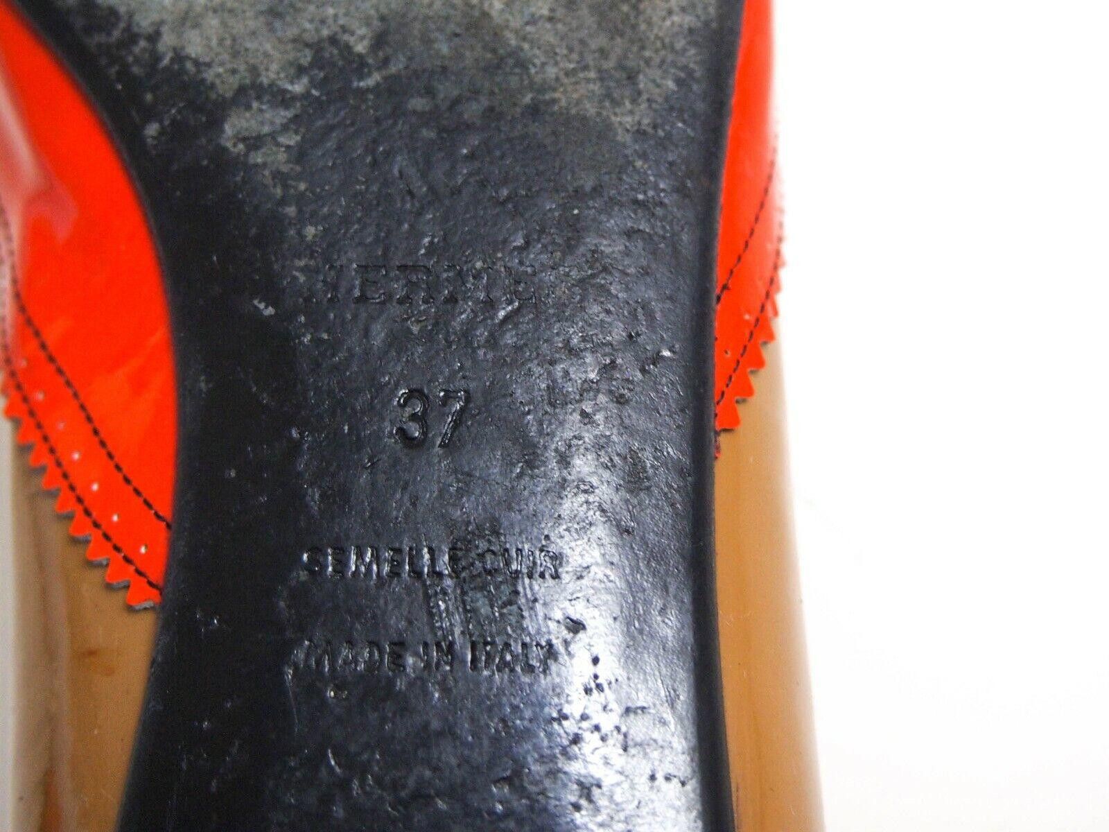 Hermes Hermes Flats Red Brown Patent Leather US 7 EU 37 Size US 7 / IT 37 - 8 Thumbnail