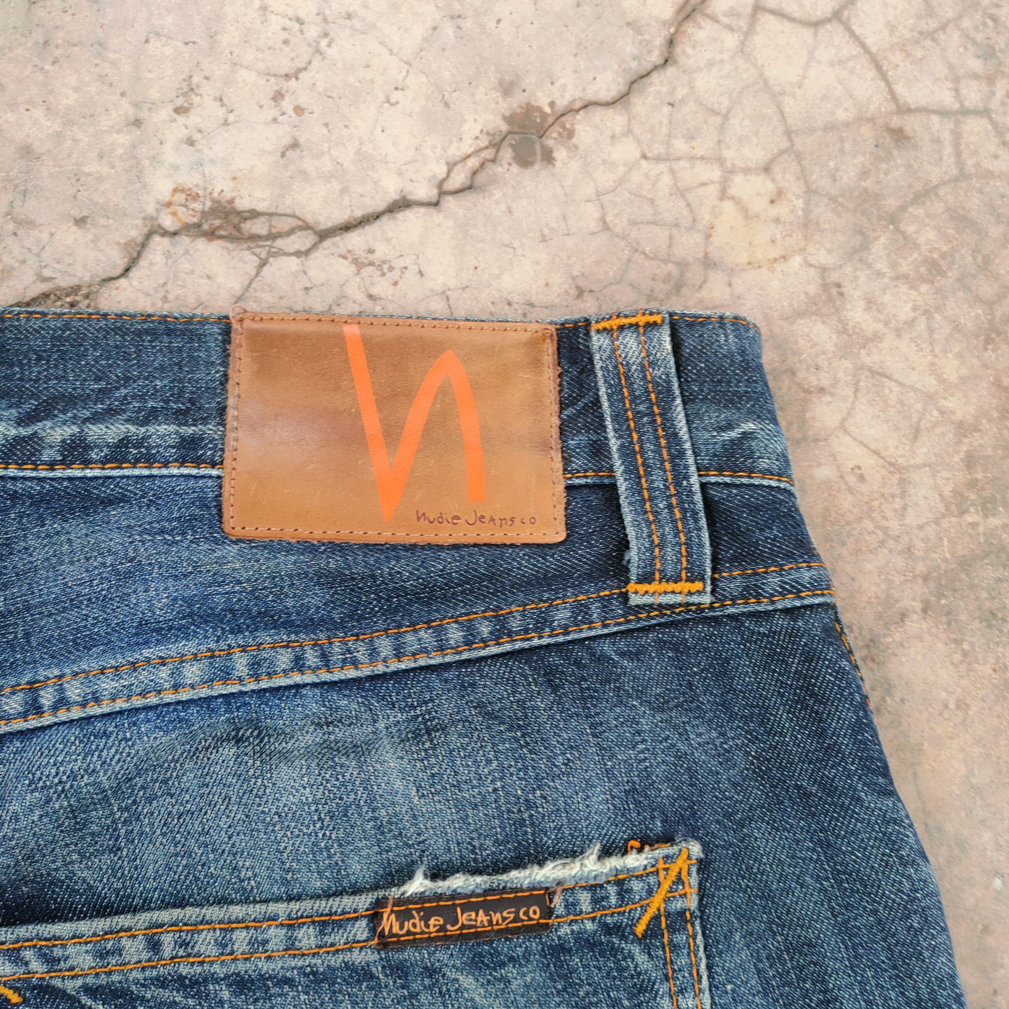 Nudie Jeans W33 VINTAGE NUDIES BUTTONFLY FADED DISTRESSED JEANS PANTS Size US 33 - 12 Thumbnail