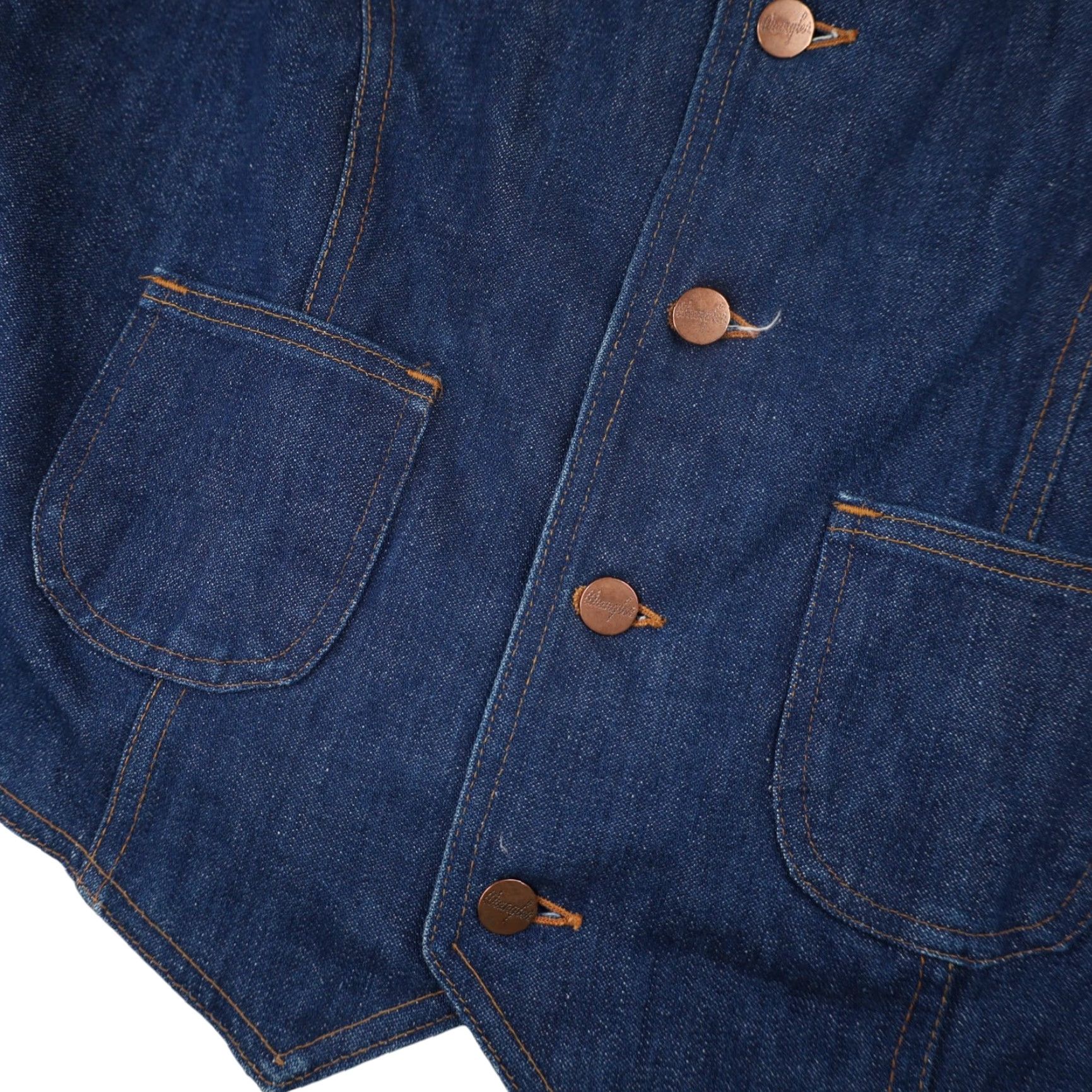 Wrangler VINTAGE Wrangler Honda Motorcycle Patches Denim Vest Blue USA Made M Mens 19"x25" Size US M / EU 48-50 / 2 - 5 Thumbnail