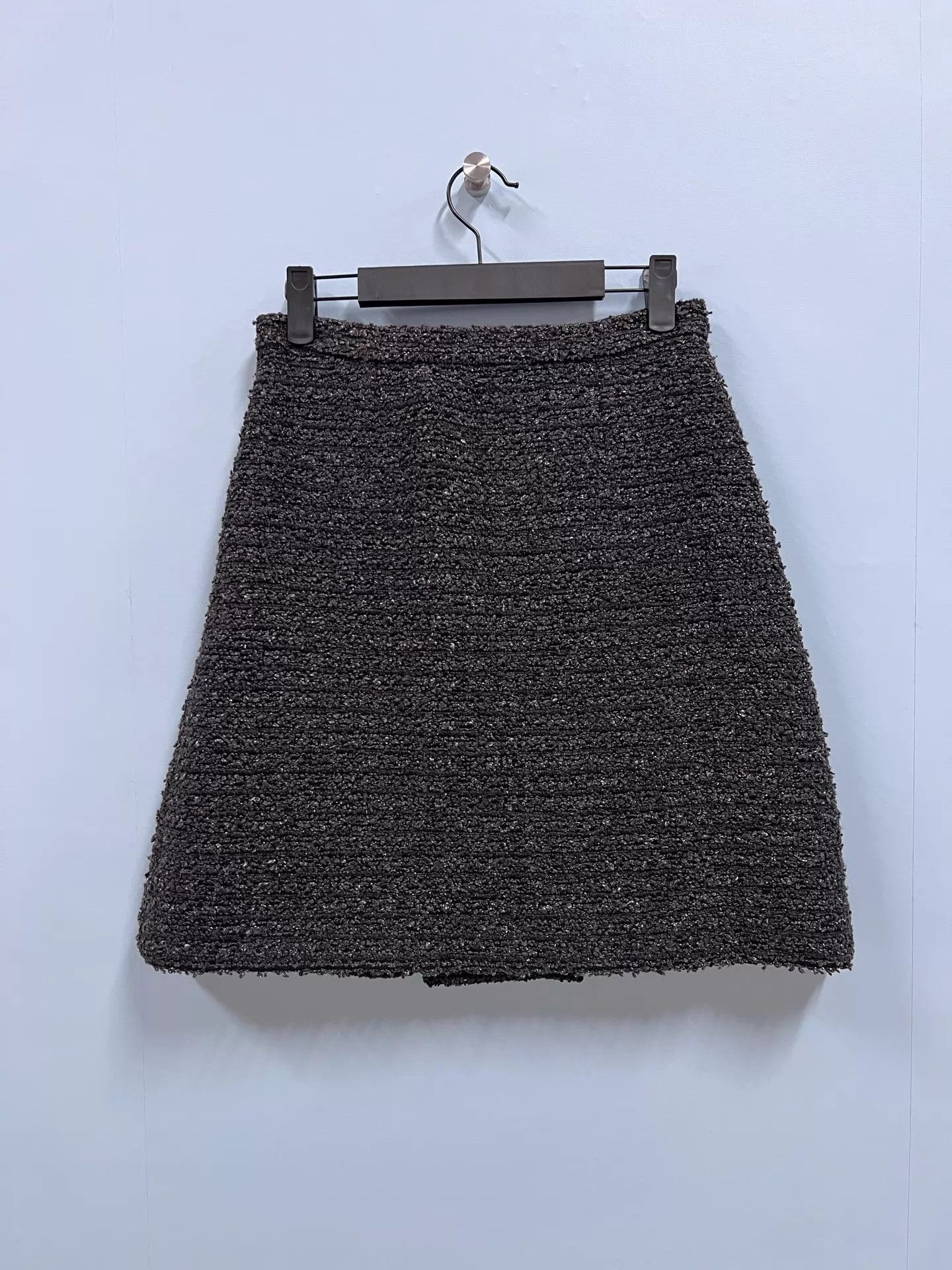 Gucci Gucci tweed black & gray mini skirt size 38 Size 26" / US 2 / IT 38 - 2 Thumbnail