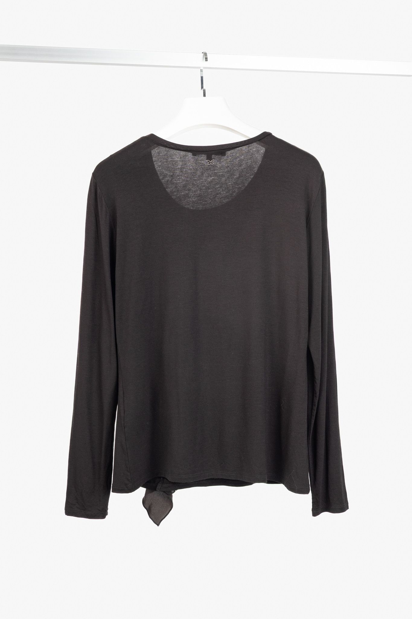 Weekend Max Mara Weekend Max Mara Brown Jersey Silk-Ruffle T-Shirt Size XL / US 12-14 / IT 48-50 - 2 Thumbnail