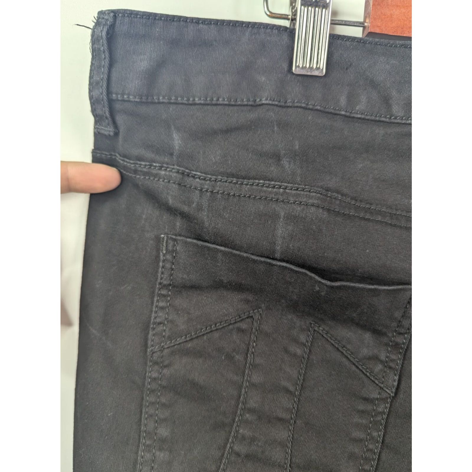 Tripp NYC TRIPP NYC Women’s Black Classic T-Back Skinny Jeans 18 Tall Goth Grunge Jeans Night Black Pants Size 40" / US 18 - 3 Thumbnail