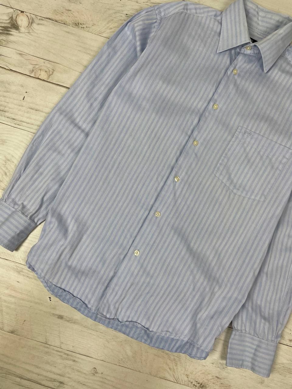 Balenciaga Vintage Balenciaga BB Striped Shirt Buttons Up Long Sleeve Size US M / EU 48-50 / 2 - 3 Thumbnail