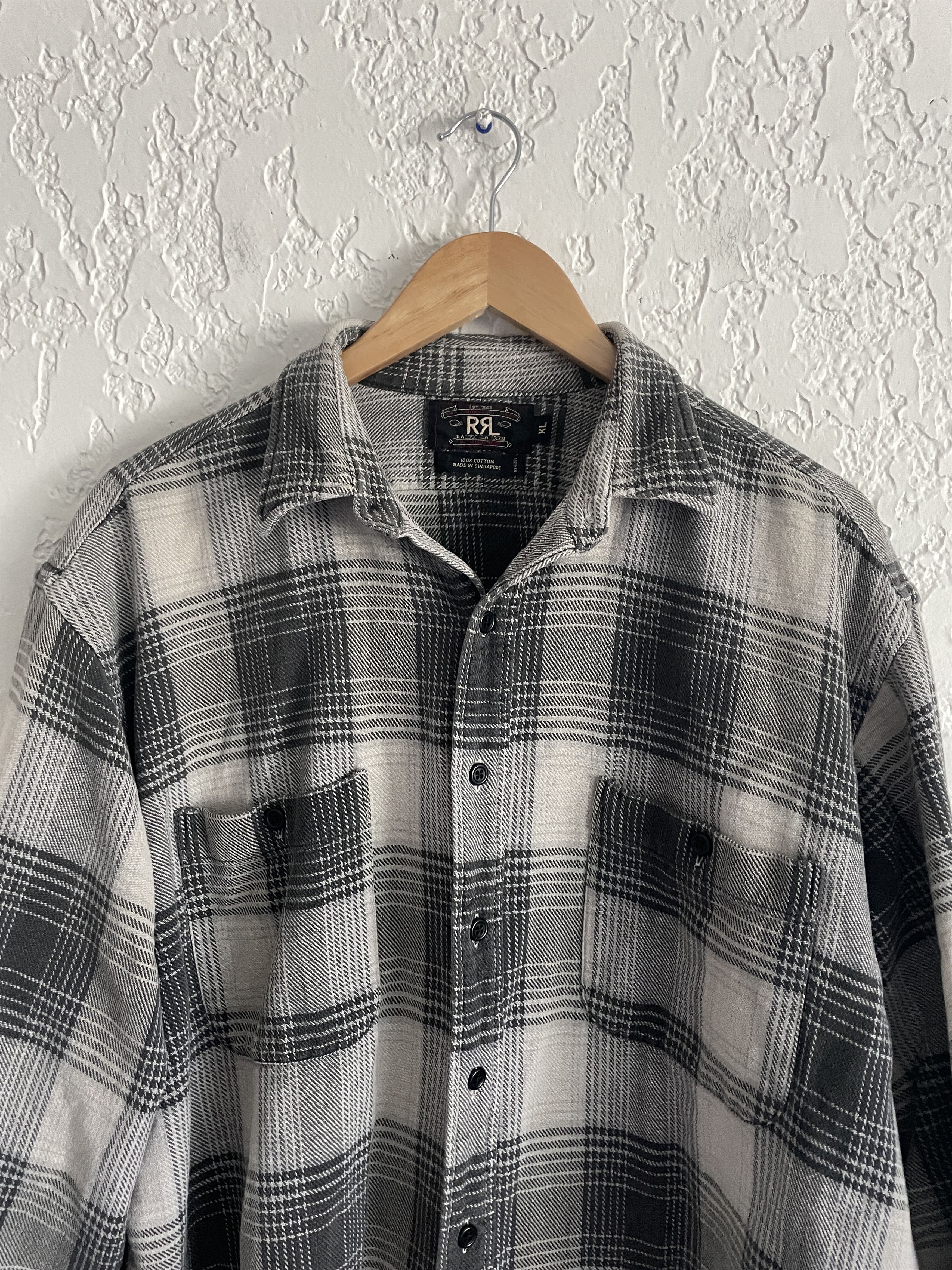 RRL Ralph Lauren 🔥 RRL® Ralph Lauren RARE 90s Shadow Plaid Western Flannel Size US XXL / EU 58 / 5 - 5 Thumbnail