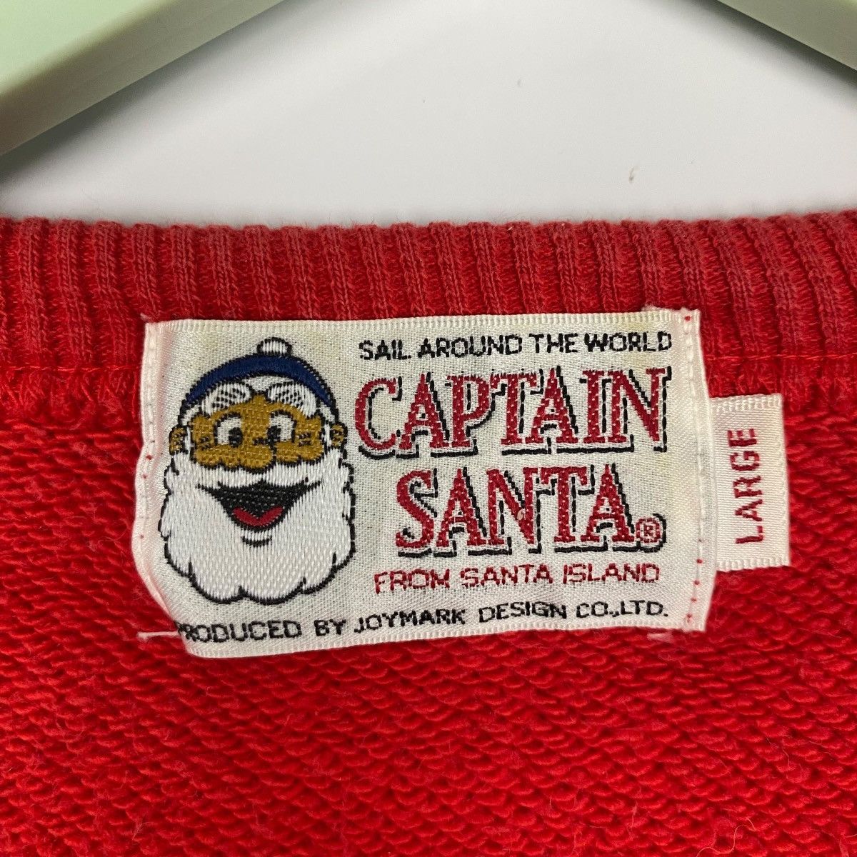 Vintage Vintage 90s Captain Santa Sweatshirt Crewneck Red Size L Size US L / EU 52-54 / 3 - 11 Thumbnail
