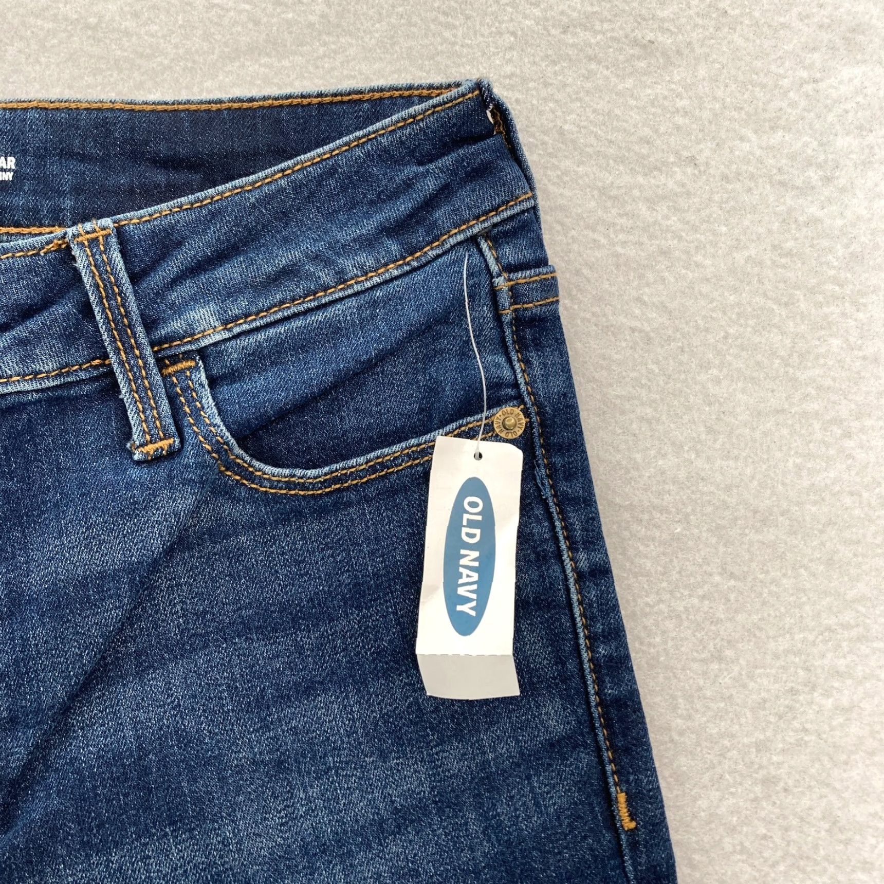 Old Navy Old Navy Rockstar Jeans Women’s 6 Super Skinny Dark Wash Blue Stretch Denim NWT Size 28" / US 6 / IT 42 - 4 Thumbnail