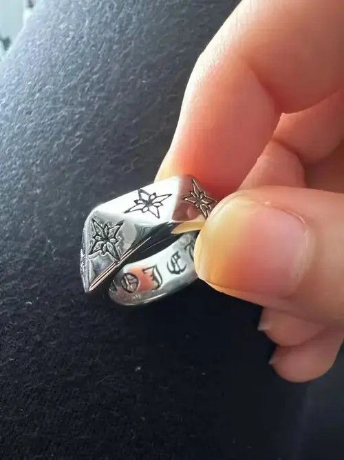 VIBE Stainless Steel Star Polygon Ring Size ONE SIZE - 2 Thumbnail