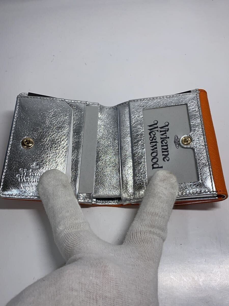 Vivienne Westwood Vivienne Westwood Plain 3-Fold Wallet Orange Size ONE SIZE - 4 Thumbnail