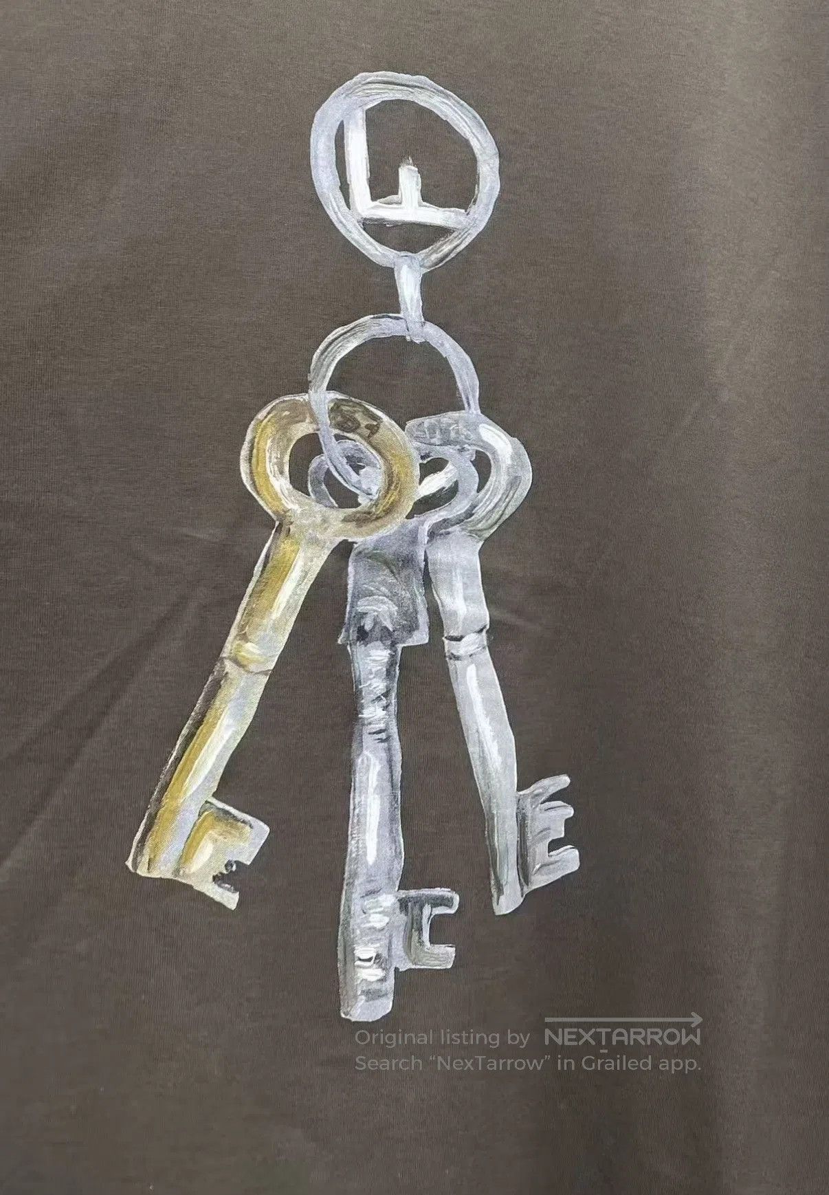 Fendi Gray Short Sleeve Key Graphic T. Size US L / EU 52-54 / 3 - 3 Thumbnail