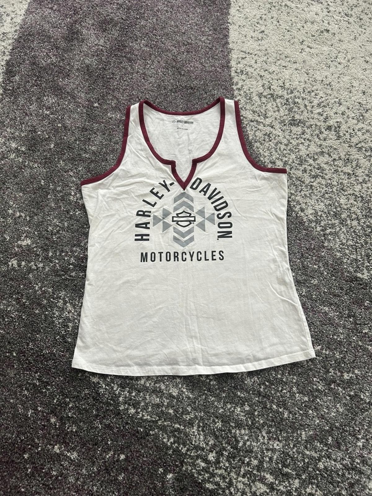 Harley Davidson Harley-Davidson Geometric Logo Tank – Contrast Trim Size L / US 10 / IT 46 - 1 Thumbnail